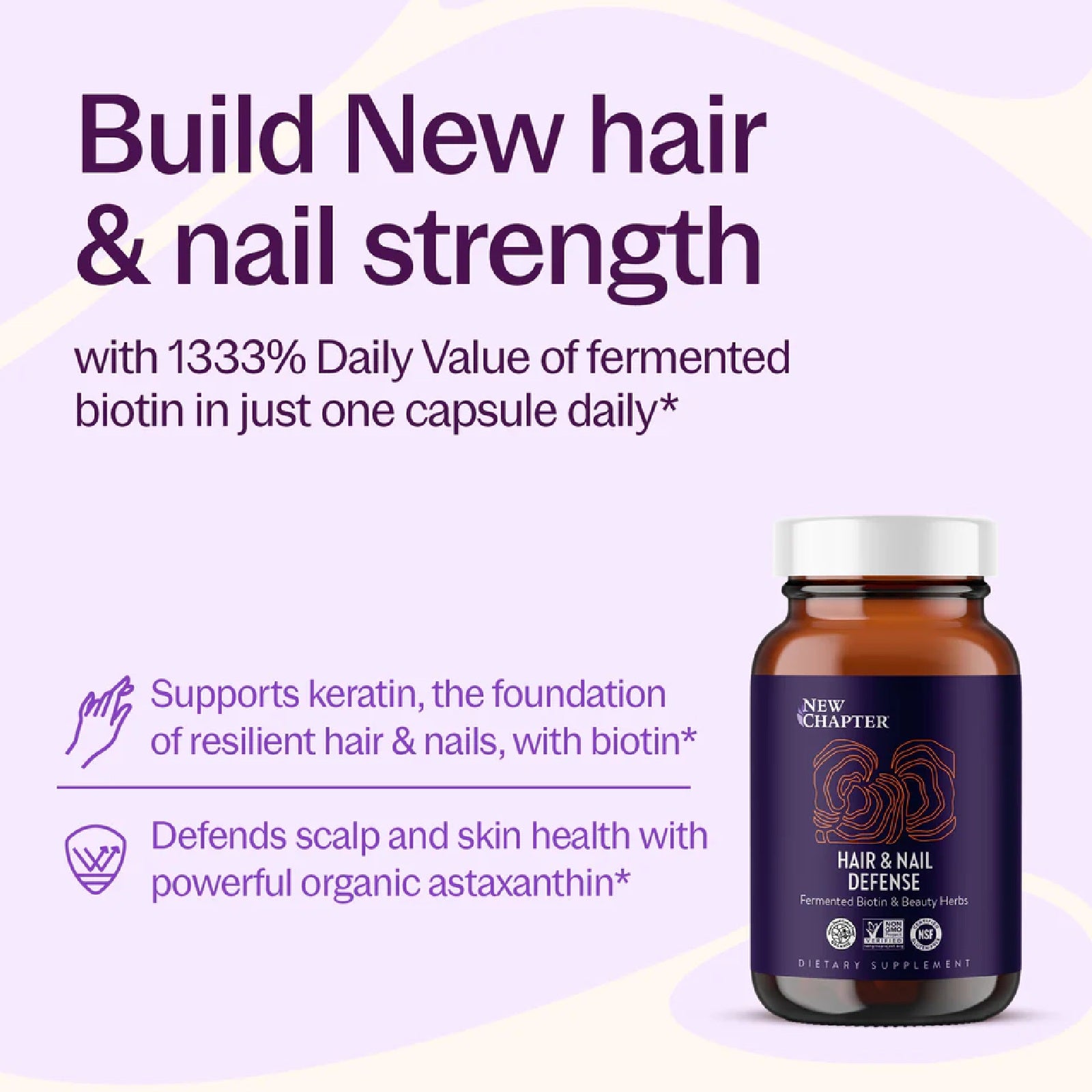 New Chapter, Hair & Nail Defense, 30 Capsules UPC 727783904652 | Hilife Vitamins