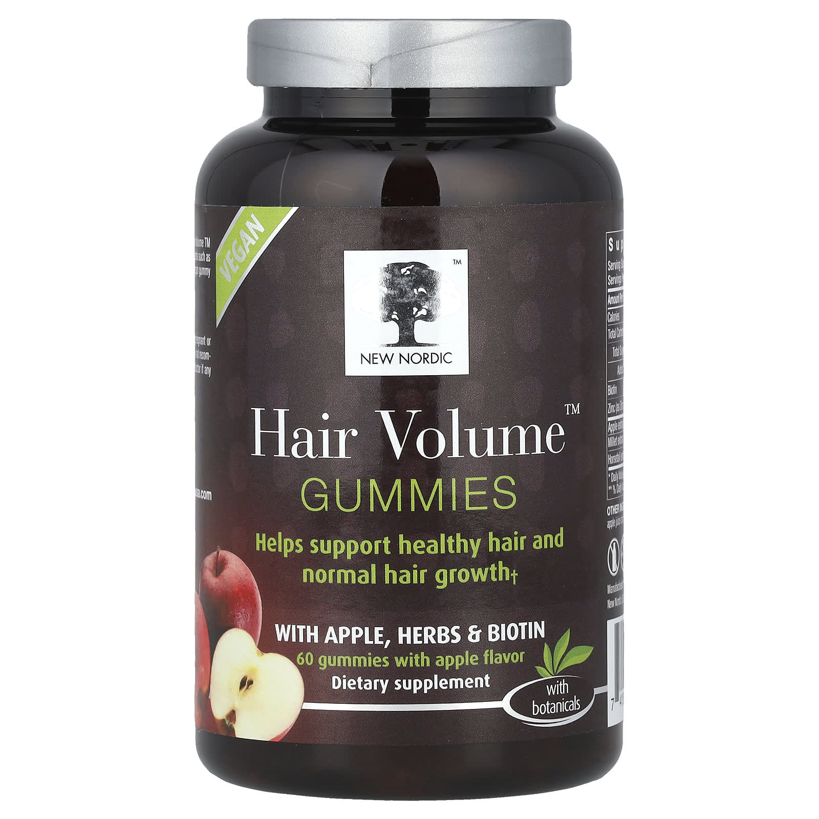 NEW NORDIC US, INC., Hair Volume Gummies, 60 GUMMY UPC 741805000603 | Hilife Vitamins