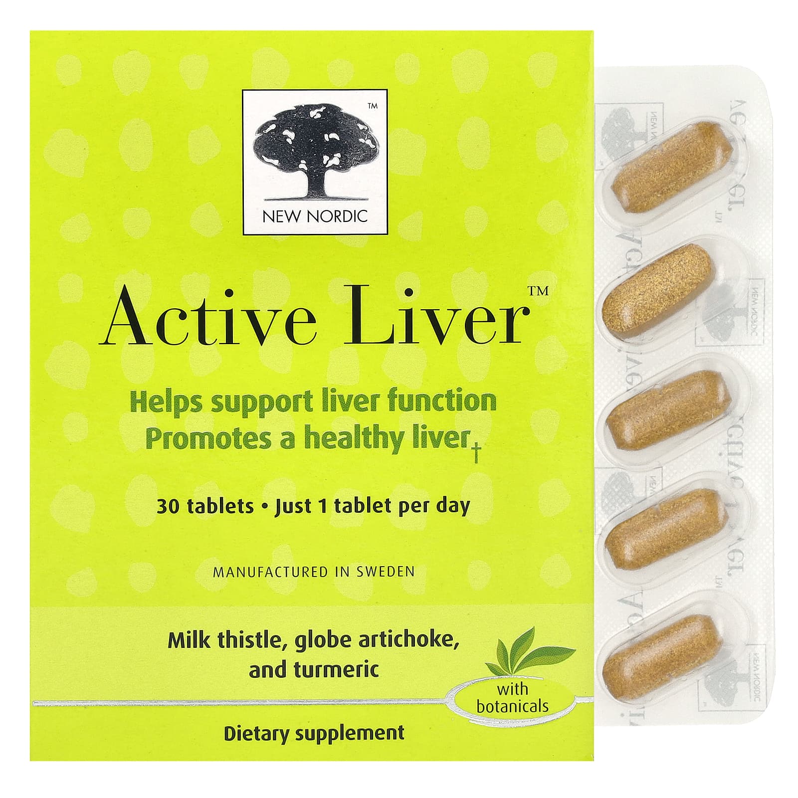 NEW NORDIC US, INC., Active Liver, 30 TABLET UPC 741805919554 | Hilife Vitamins