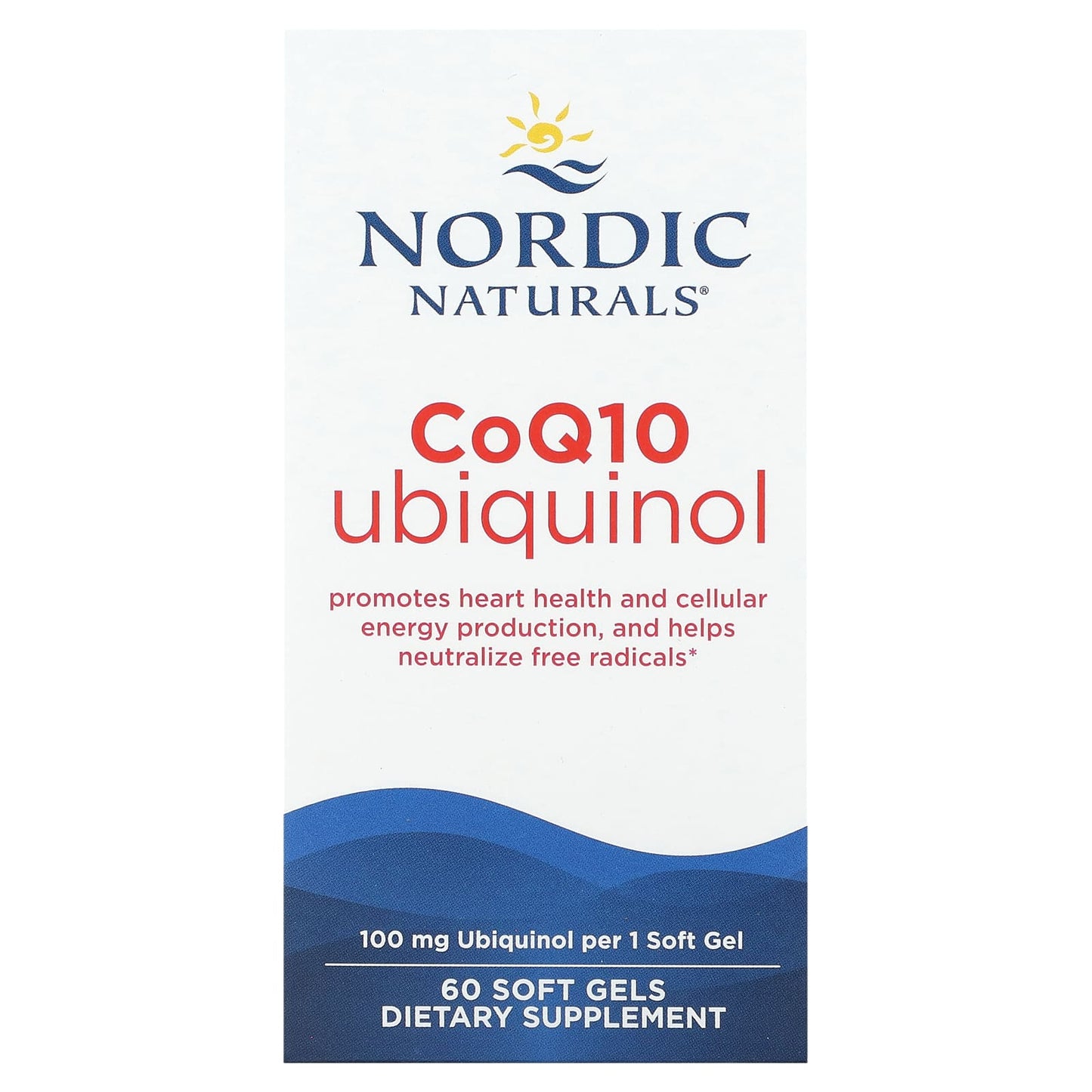 Nordic Naturals, CoQ10 Ubiquinol, 100 mg, 60 Softgels UPC 768990015007 | HiLife Vitamins