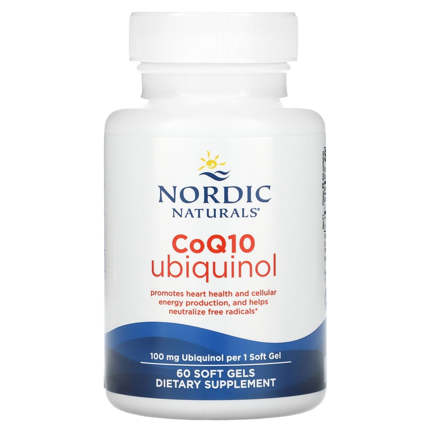 Nordic Naturals, CoQ10 Ubiquinol, 100 mg, 60 Softgels UPC 768990015007 | HiLife Vitamins