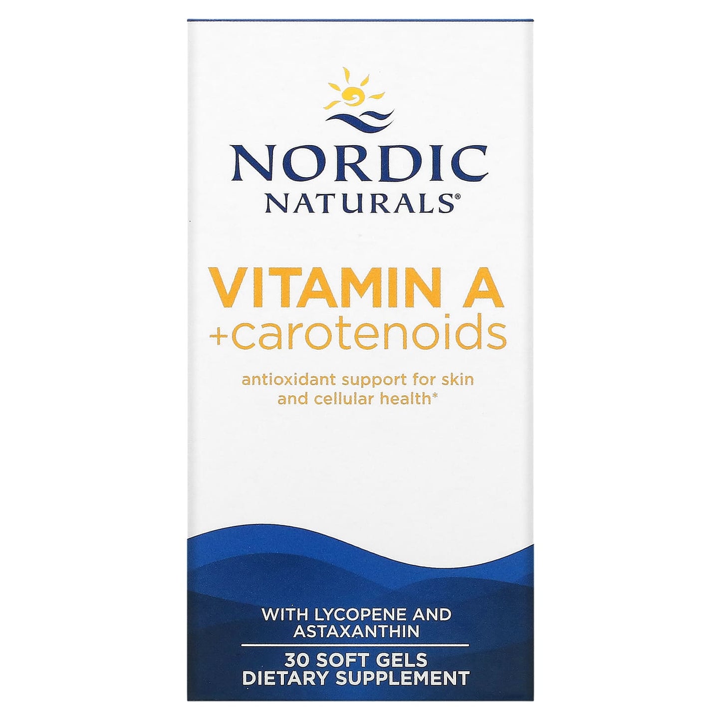 Nordic Naturals, Vitamin A +Carotenoids, 30 Softgels UPC 768990015304 | HiLife Vitamins