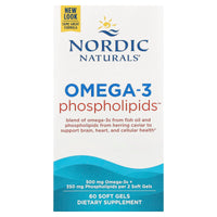 Nordic Naturals, Omega-3 Phospholipids™, 60 Softgels UPC 768990016219 | HiLife Vitamins