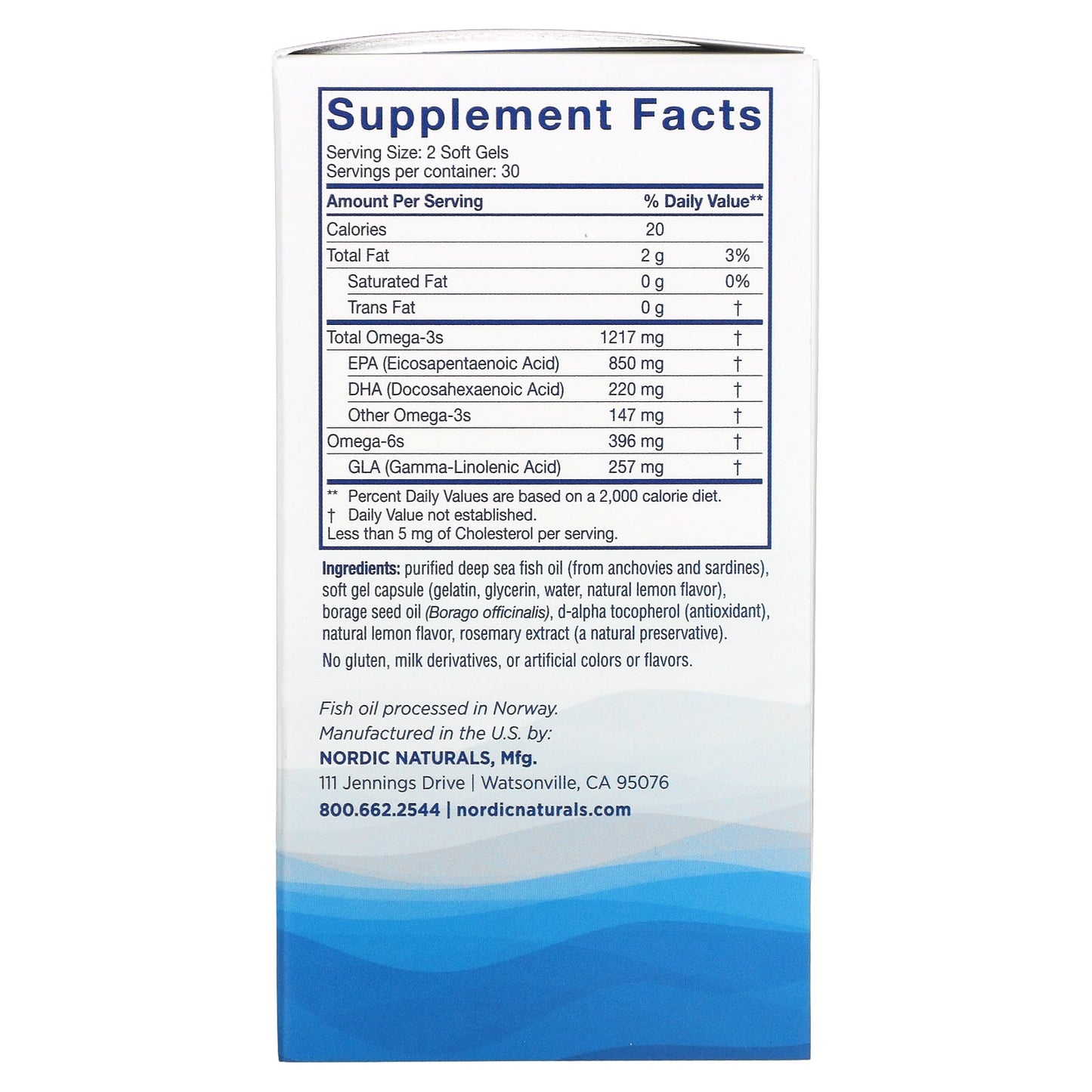 Nordic Naturals, Nordic Beauty, Omega-3 + Borage Oil, 60 Softgels UPC 768990016677 | HiLife Vitamins