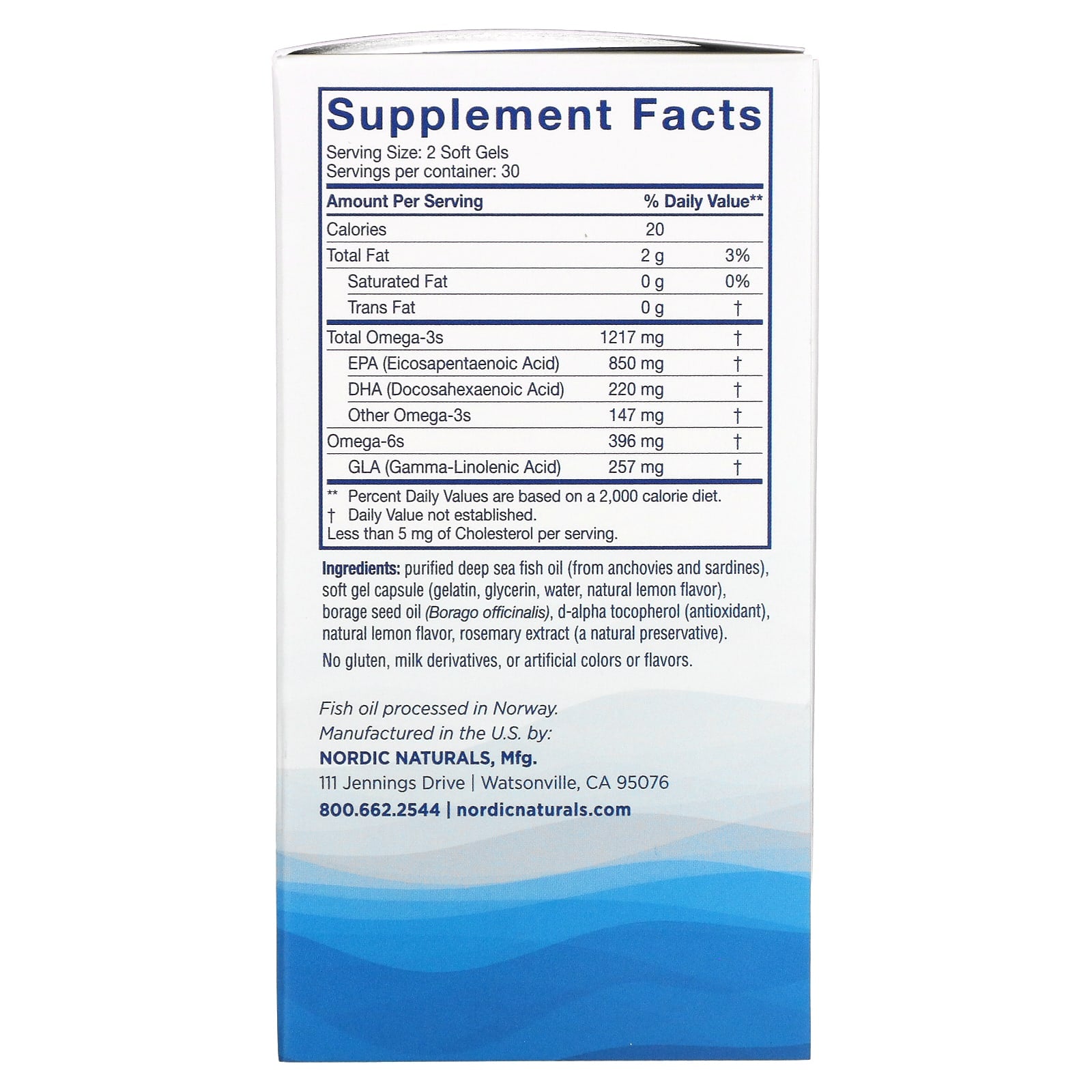 Nordic Naturals, Nordic Beauty, Omega-3 + Borage Oil, 60 Softgels UPC 768990016677 | HiLife Vitamins