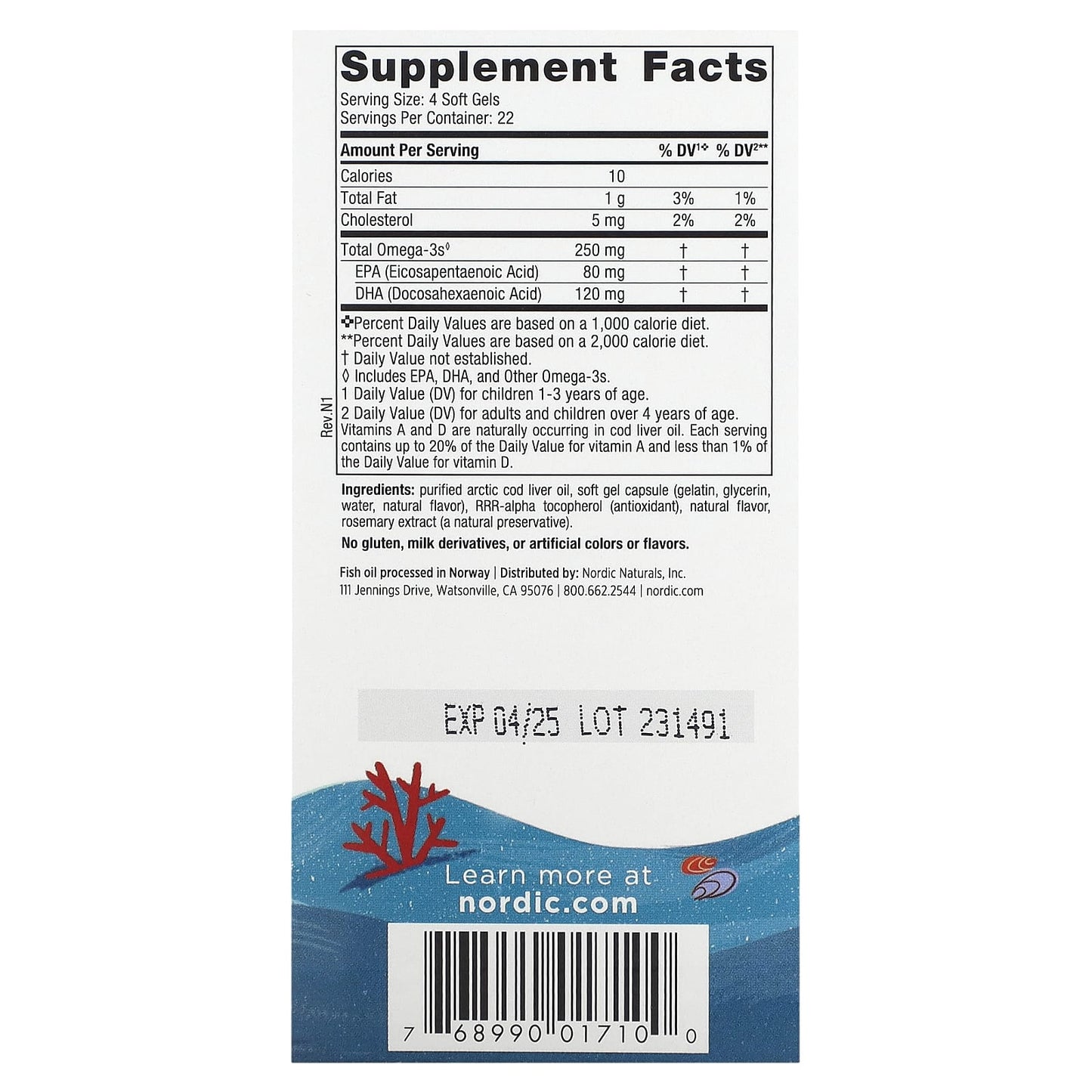 Nordic Naturals, Children's DHA, Ages 3-6, Strawberry, 90 Mini Chewable Soft Gels UPC 768990017100 | HiLife Vitamins