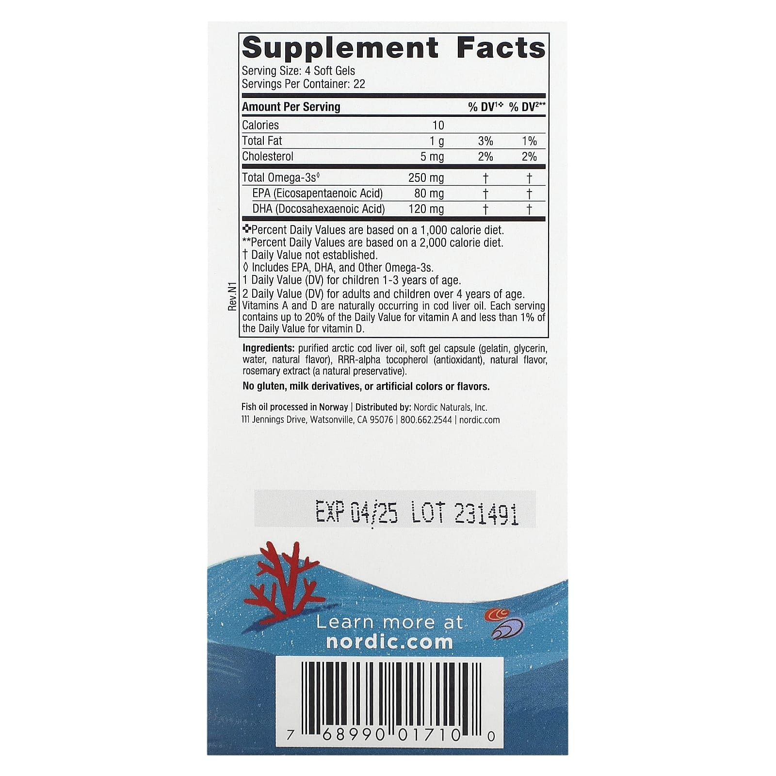 Nordic Naturals, Children's DHA, Ages 3-6, Strawberry, 90 Mini Chewable Soft Gels UPC 768990017100 | HiLife Vitamins