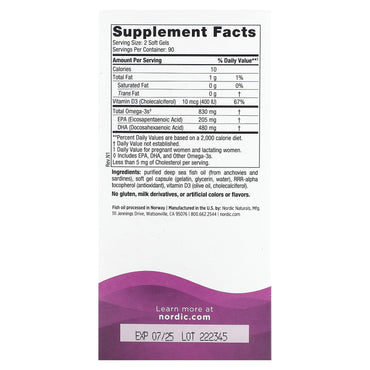 Nordic Naturals, Prenatal DHA, 180 Softgels UPC 768990017483 | HiLife Vitamins