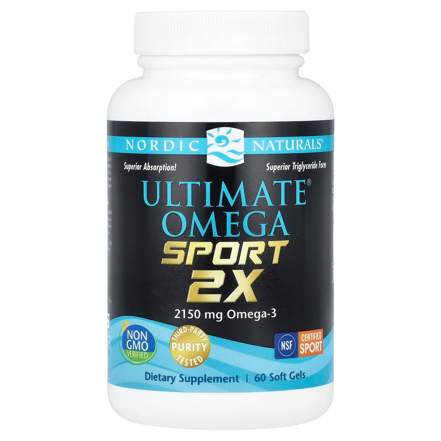 Nordic Naturals, Ultimate Omega® 2X Sport, 60 Softgels UPC 768990018077 | HiLife Vitamins