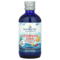 Nordic Naturals, Children's DHA™, Ages 1+, Strawberry, 8 fl oz (237 ml) UPC 768990027239 | HiLife Vitamins