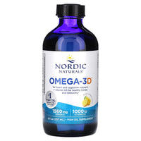 Nordic Naturals, Omega-3D, Lemon, 8 fl oz (237 ml) UPC 768990027659 | HiLife Vitamins