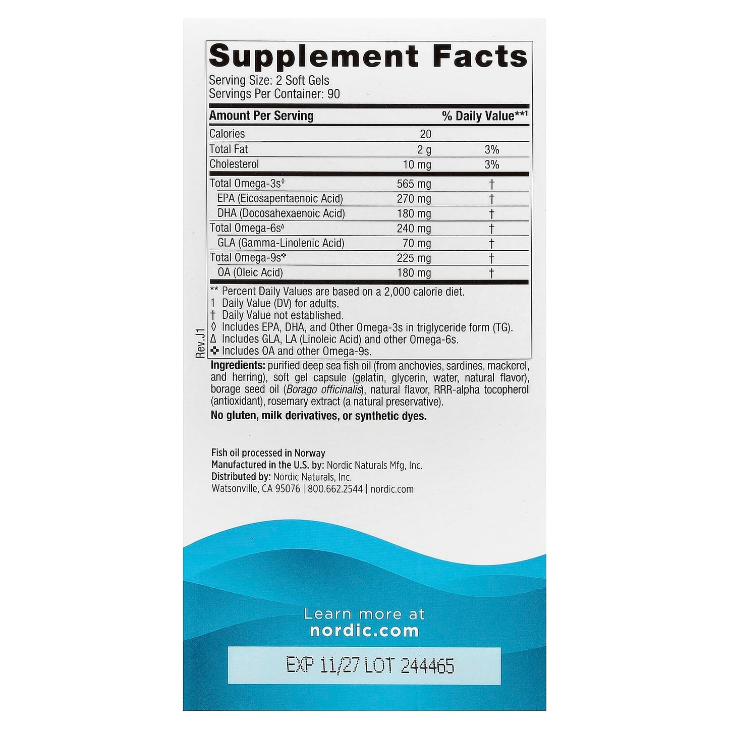 Nordic Naturals, Complete Omega™, Lemon, 180 Soft Gels UPC 768990037702 | Hilife Vitamins