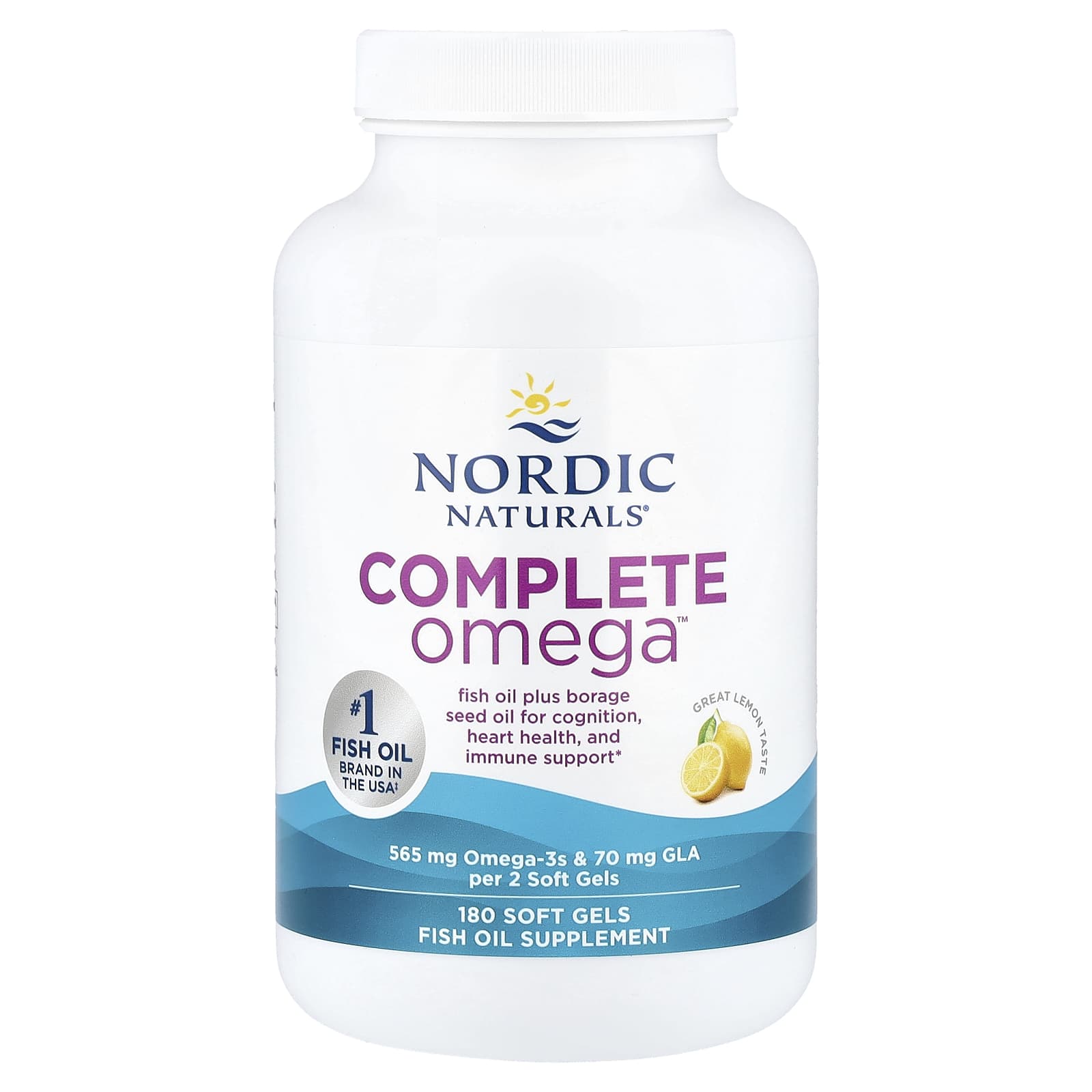 Nordic Naturals, Complete Omega™, Lemon, 180 Soft Gels UPC 768990037702 | Hilife Vitamins