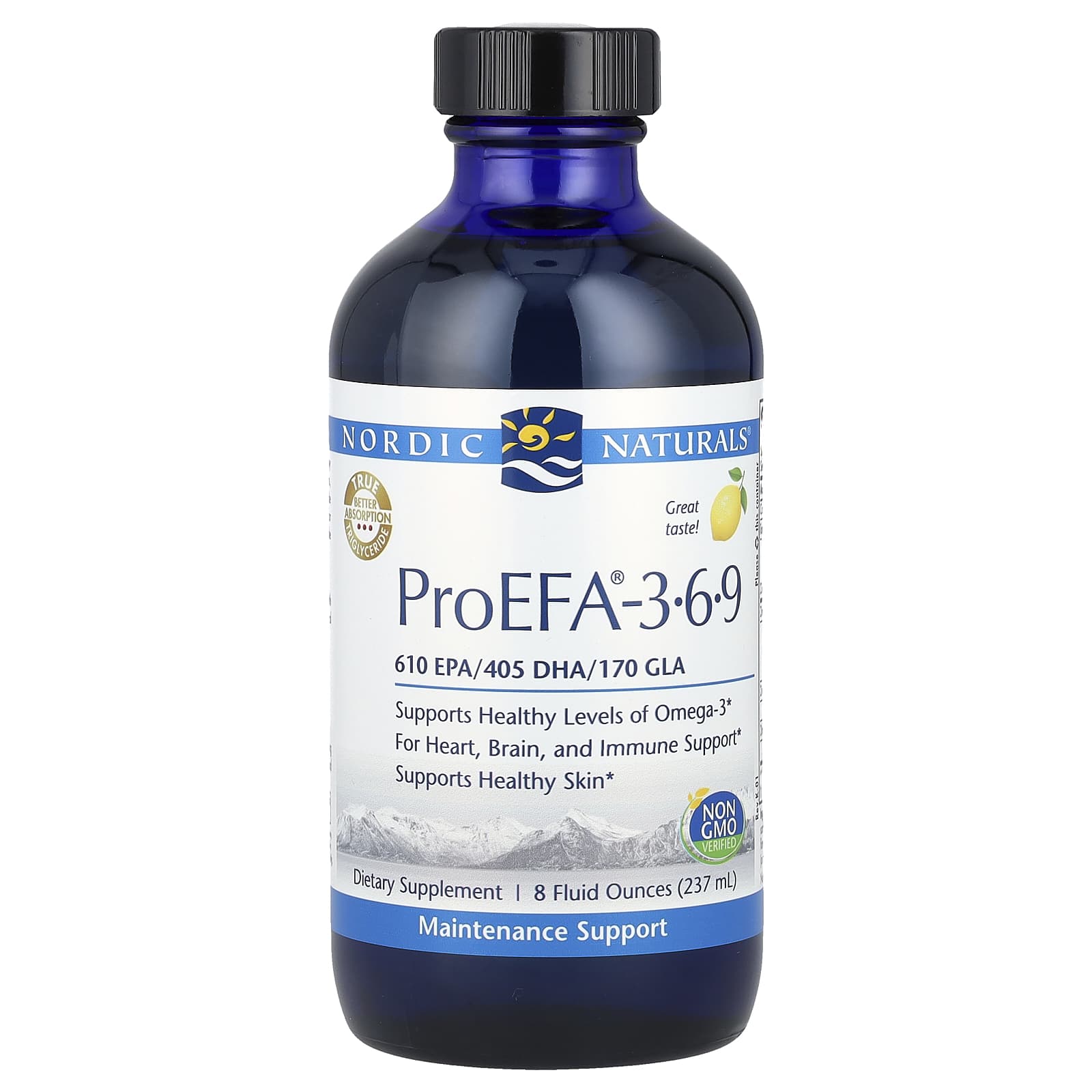 Nordic Naturals, ProEFA®-3-6-9, Lemon, 8 fl oz (237 ml) UPC 768990040924 | HiLife Vitamins