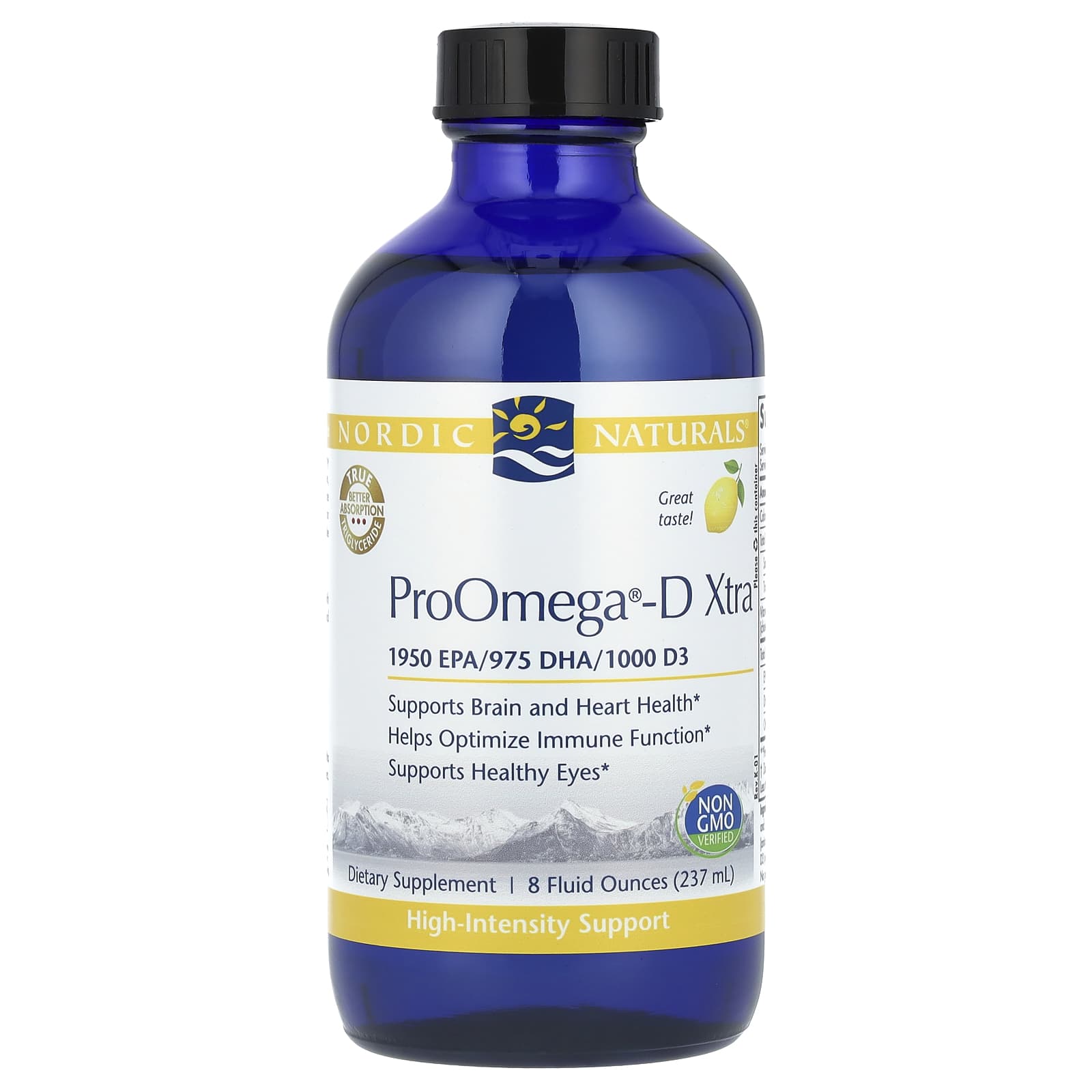 Nordic Naturals, ProOmega®-D Xtra, Lemon, 8 fl oz (237 ml) - 768990117831 | Hilife Vitamins