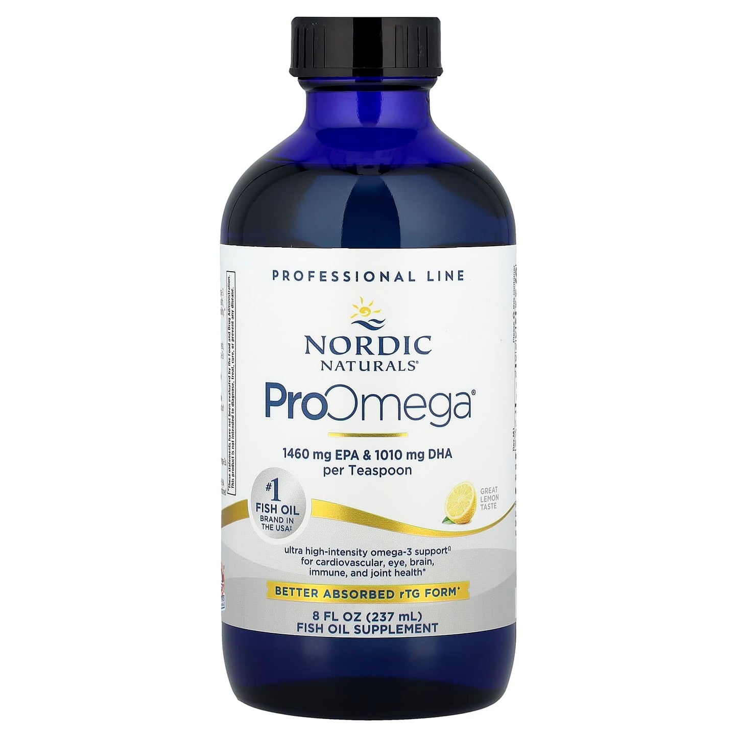 Nordic Naturals, ProOmega®, Lemon, 2,840 mg, 8 fl oz (237 ml) UPC 768990121265 | HiLife Vitamins