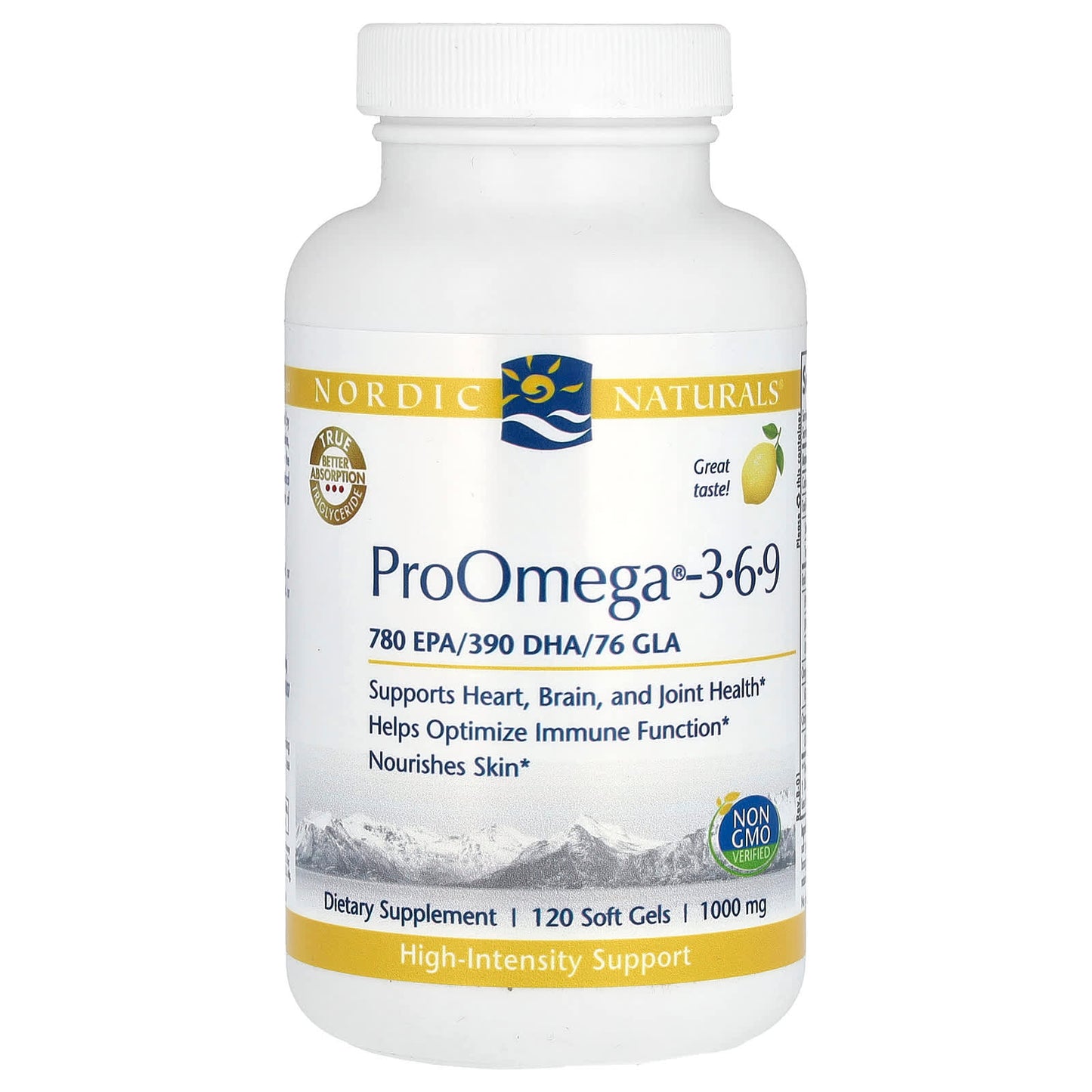 Nordic Naturals, ProOmega 3-6-9, Lemon, 1,000 mg, 120 Soft Gels (500 mg per Capsule) UPC 768990121289 | HiLife Vitamins