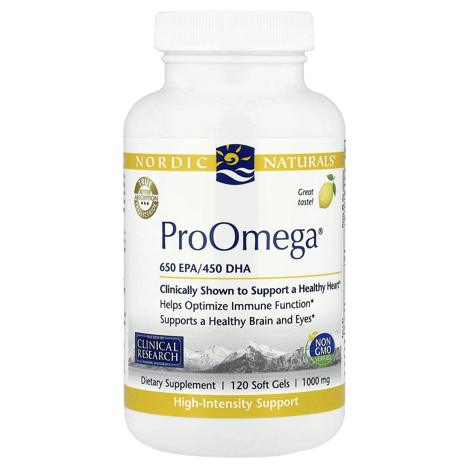 Nordic Naturals, ProOmega®, 120 Softgels, (500 mg per Soft Gel) UPC 768990131202 | HiLife Vitamins