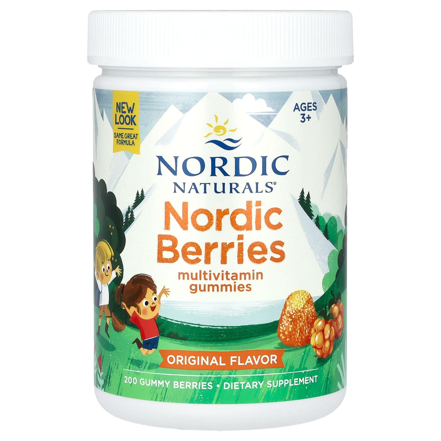 Nordic Naturals, Nordic Berries, Multivitamin Gummies, Ages 3+, Original, 200 Gummy Berries UPC 768990301247 | HiLife Vitamins