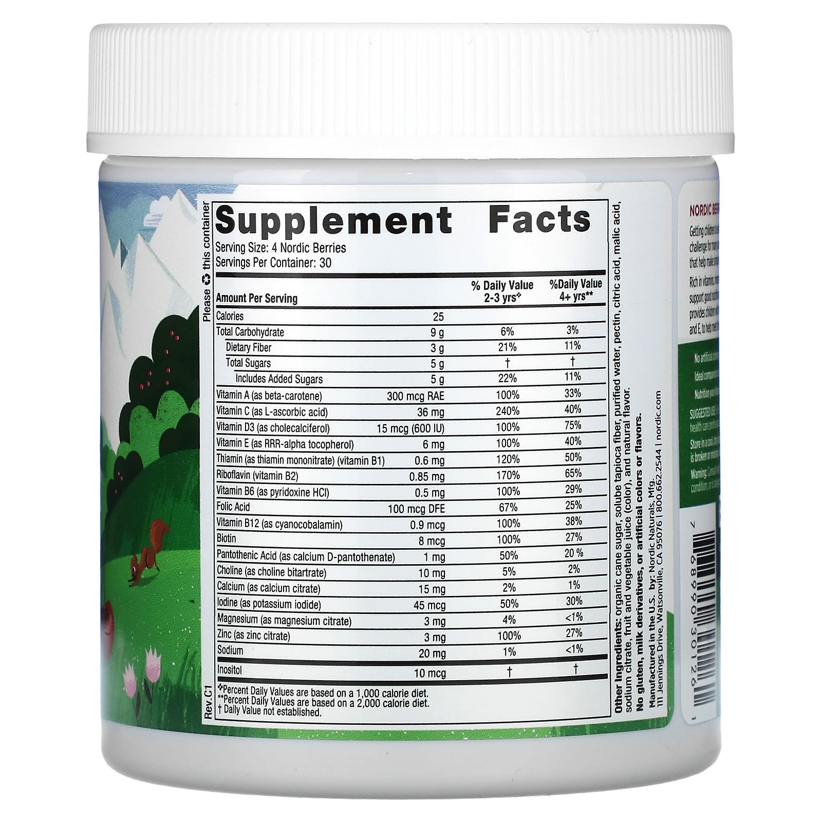 Nordic Naturals, Nordic Berries®, 120 Berries UPC 768990301261 | HiLife Vitamins