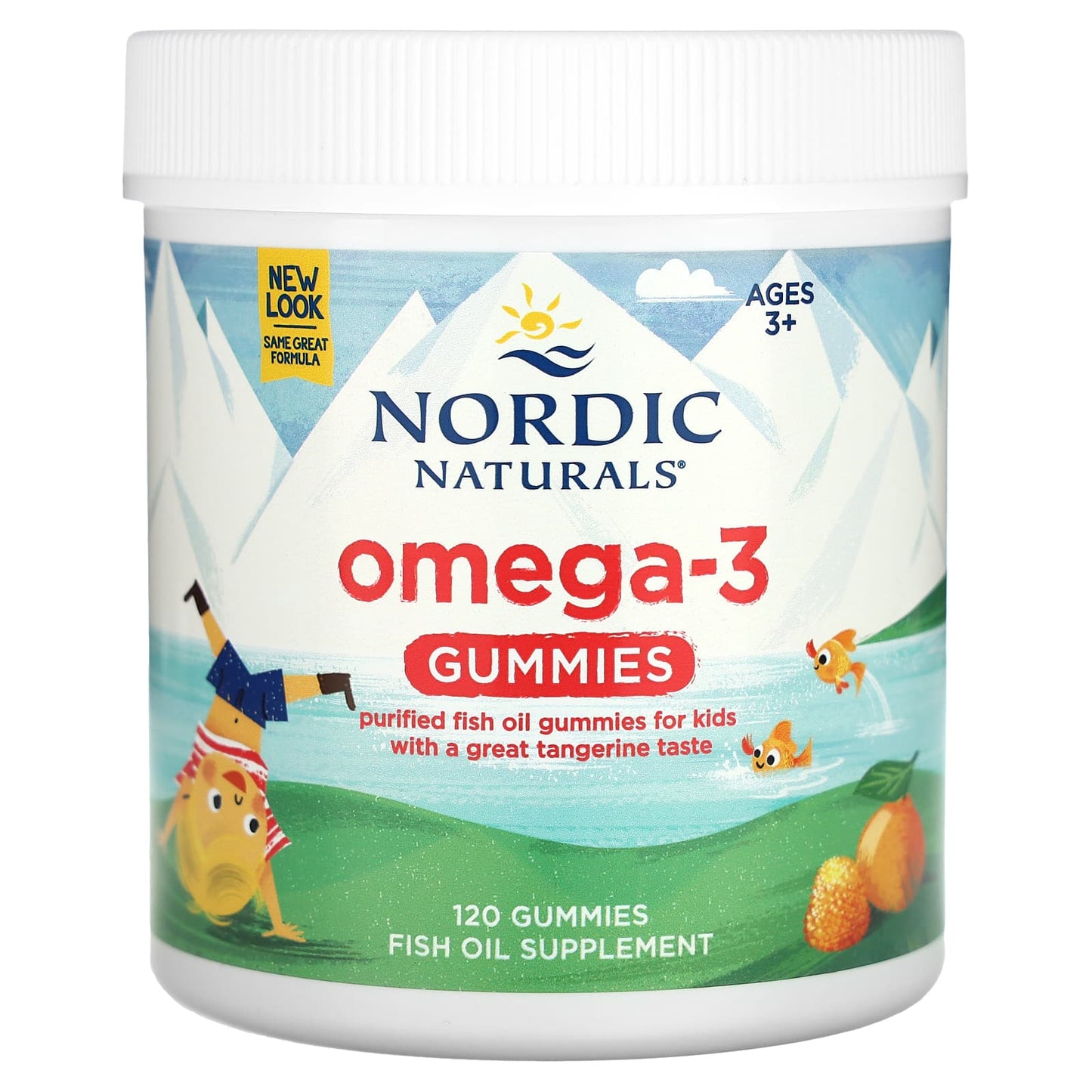 Nordic Naturals, Omega-3 Gummies, Ages 3+, Tangerine, 120 Gummies UPC 768990301315 | HiLife Vitamins