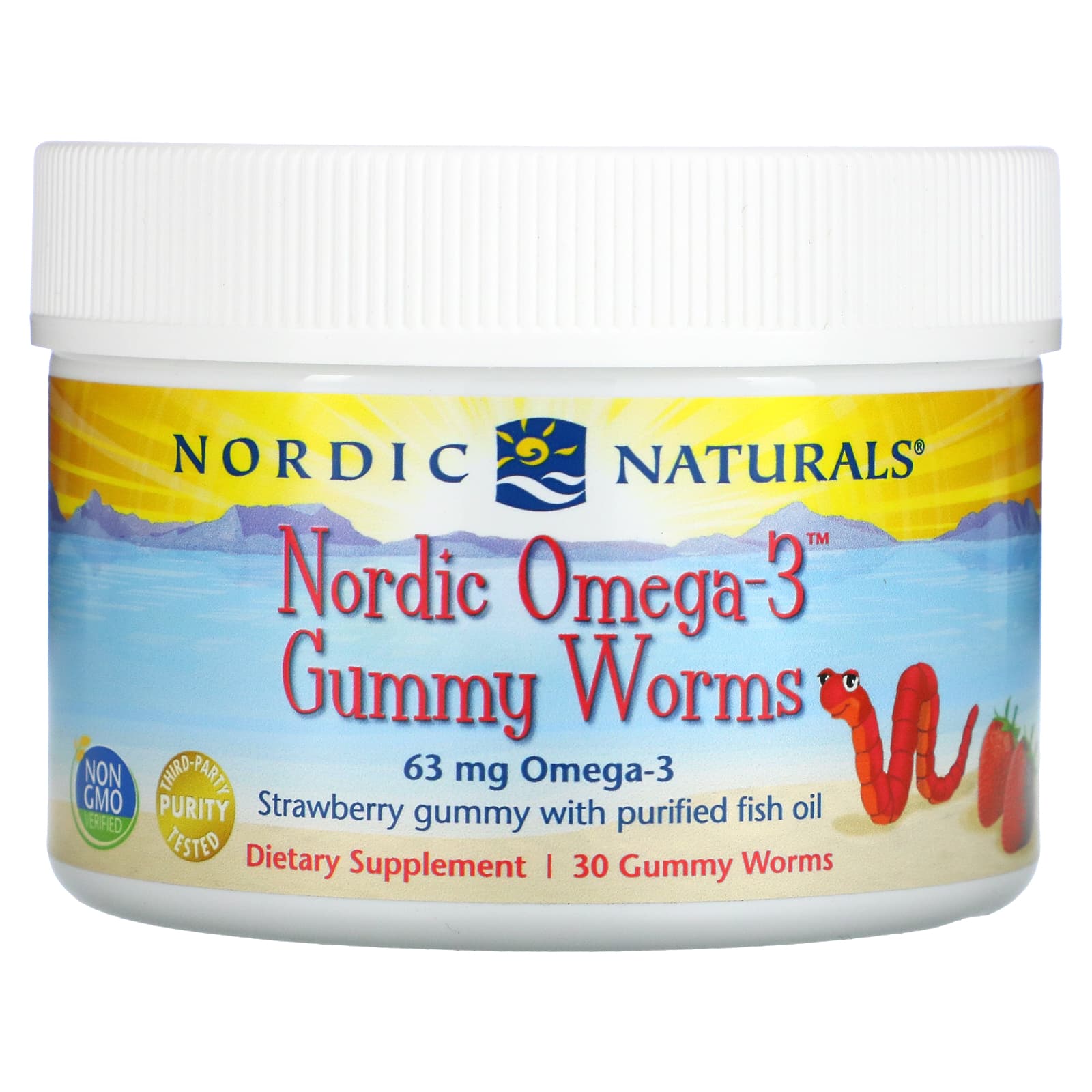 Nordic Naturals, Omega-3 Gummy Worms, 30 Gummies UPC 768990301506 | HiLife Vitamins