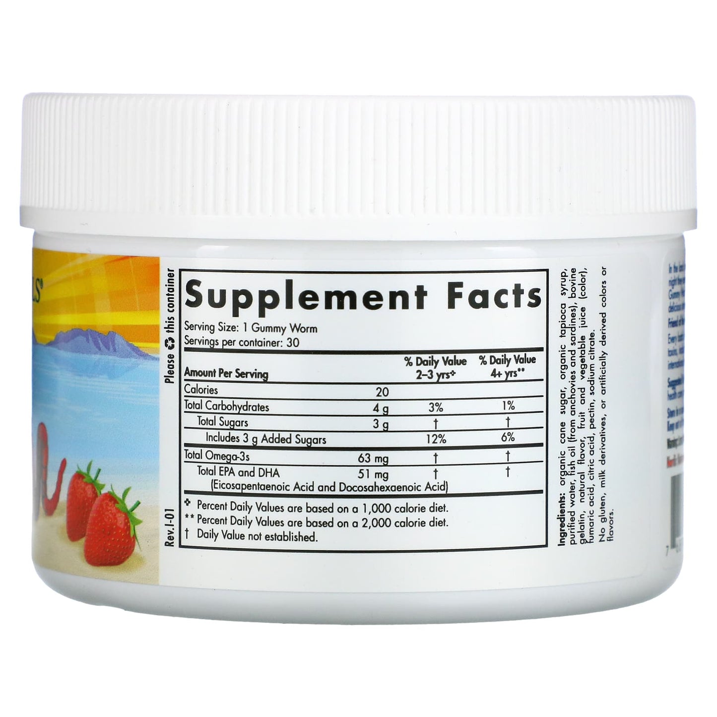 Nordic Naturals, Omega-3 Gummy Worms, 30 Gummies UPC 768990301506 | HiLife Vitamins