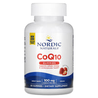 Nordic Naturals, CoQ10 Gummies, Strawberry, 100 mg, 60 Gummies UPC 768990301858 | HiLife Vitamins