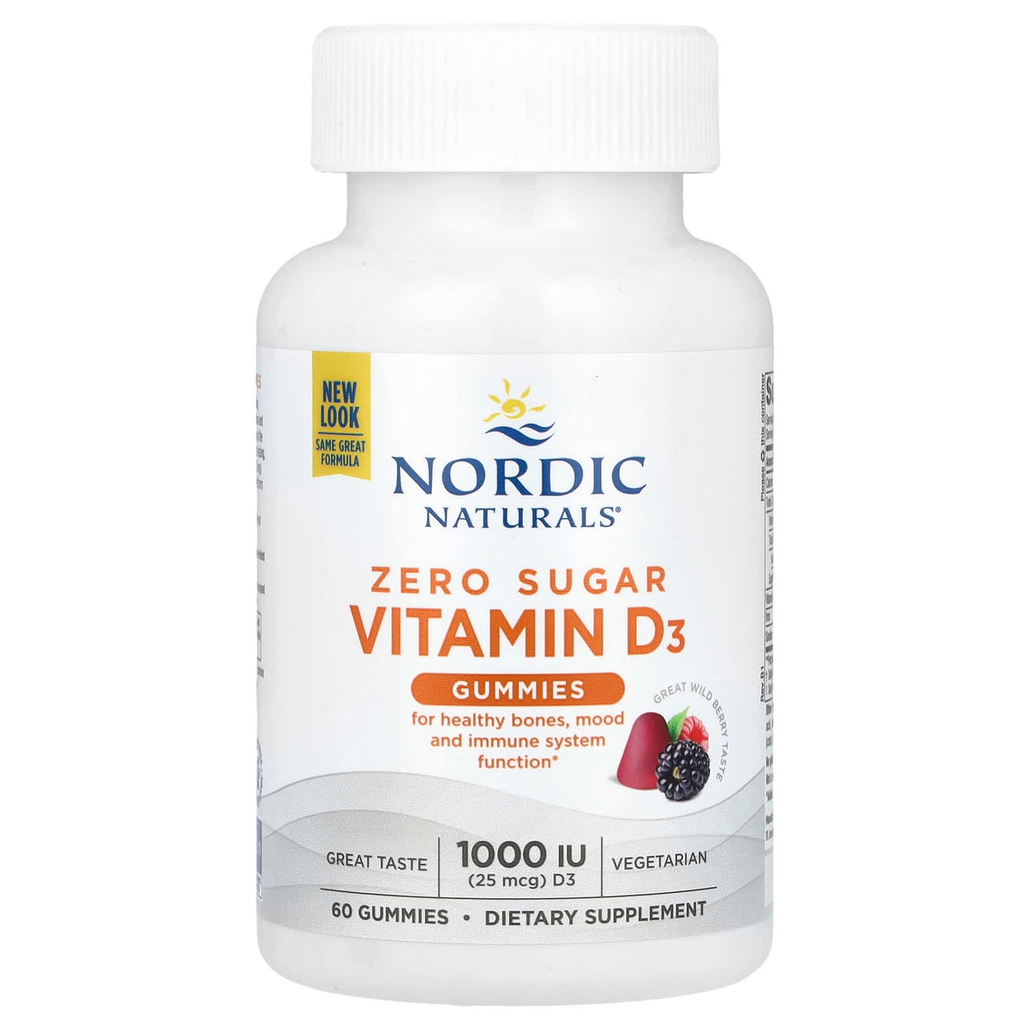 Nordic Naturals, Zero Sugar Vitamin D3 Gummies, 60 Gummies UPC 768990311376 | HiLife Vitamins