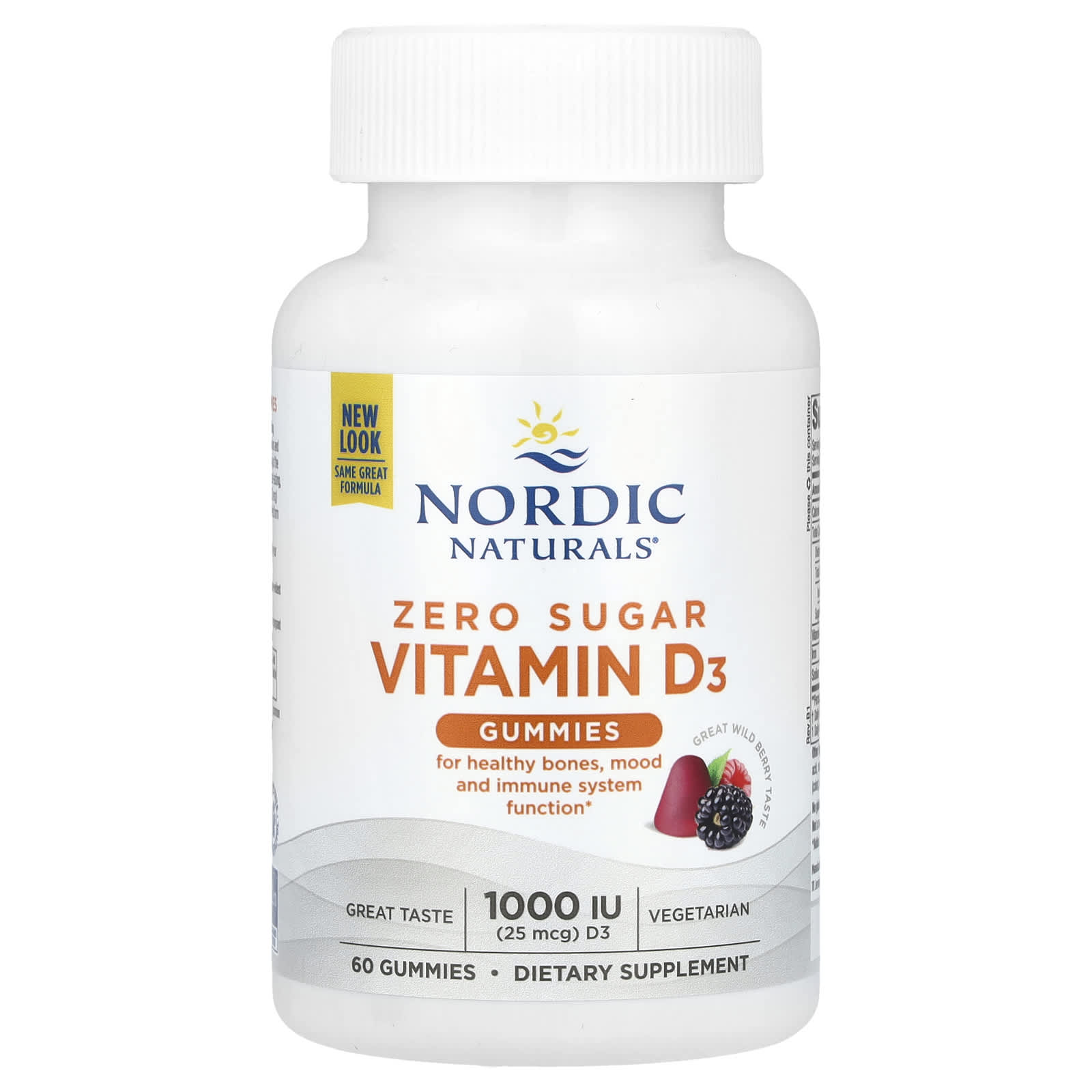 Nordic Naturals, Zero Sugar Vitamin D3 Gummies, 60 Gummies UPC 768990311376 | HiLife Vitamins