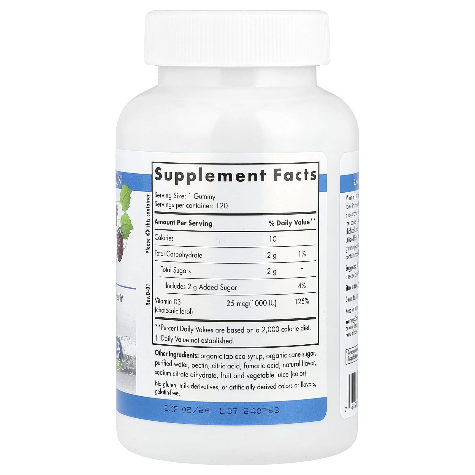 Nordic Naturals, Vitamin D3 Gummies (Pro), 120 Gummies UPC 768990311468 | HiLife Vitamins