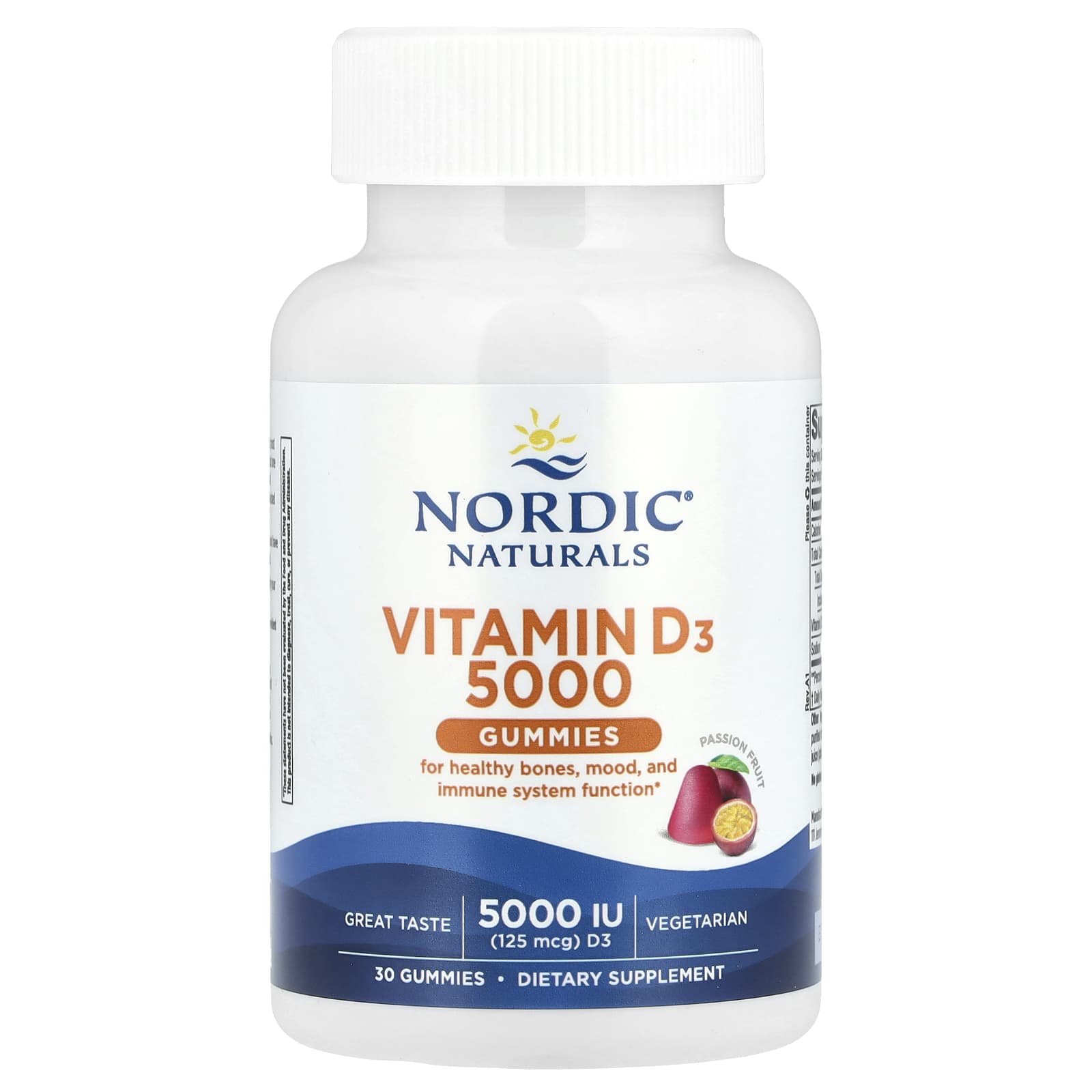 Nordic Naturals, Vitamin D3 5000 Gummies, 30 Gummies UPC 768990311529 | HiLife Vitamins