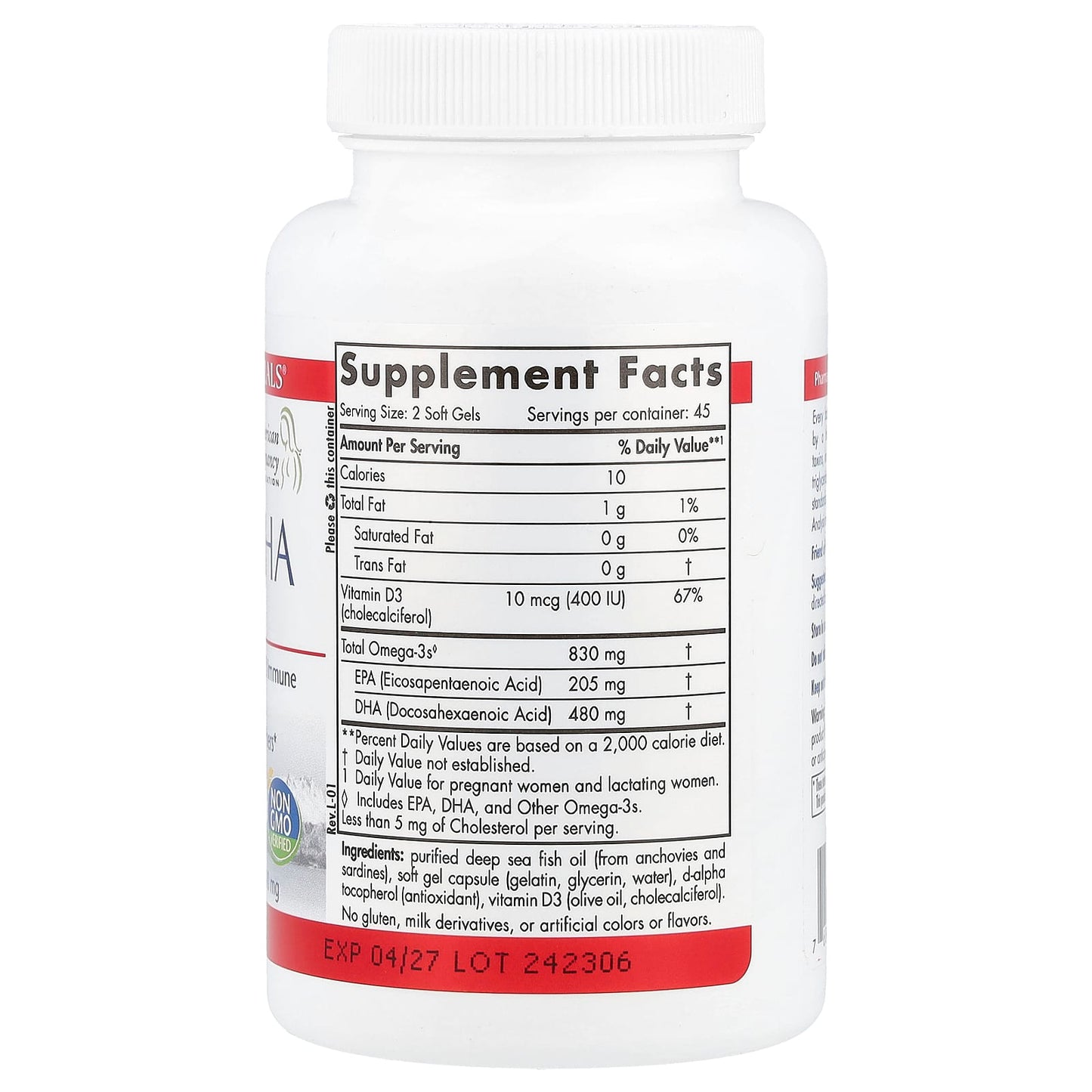 Nordic Naturals, Prenatal DHA, 90 Softgels UPC 768990500947 | HiLife Vitamins