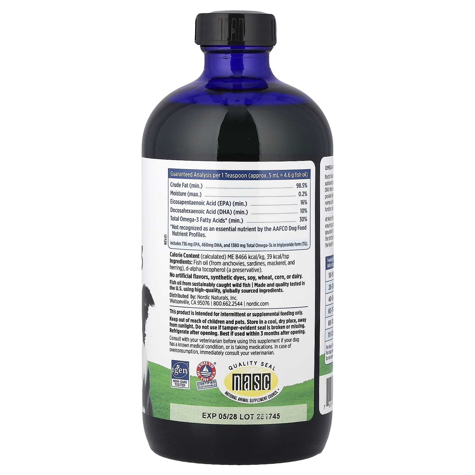 Nordic Naturals, Omega-3 Pet™, For Dogs, 16 fl oz (473 ml) UPC 768990505065 | HiLife Vitamins