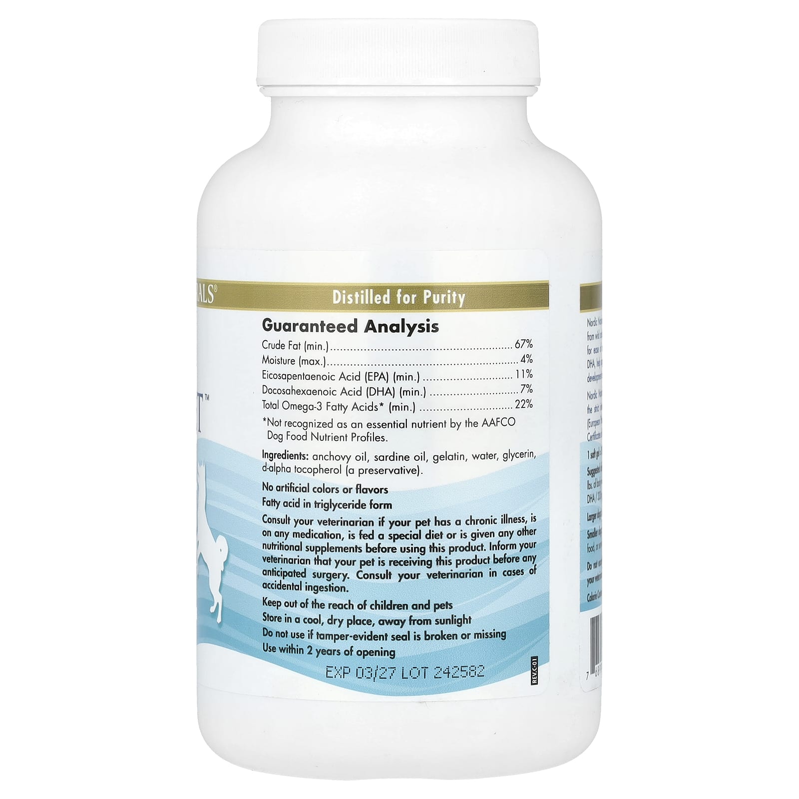 Nordic Naturals, Omega-3 Pet™, For Dogs, 180 Softgels UPC 768990515026 | HiLife Vitamins