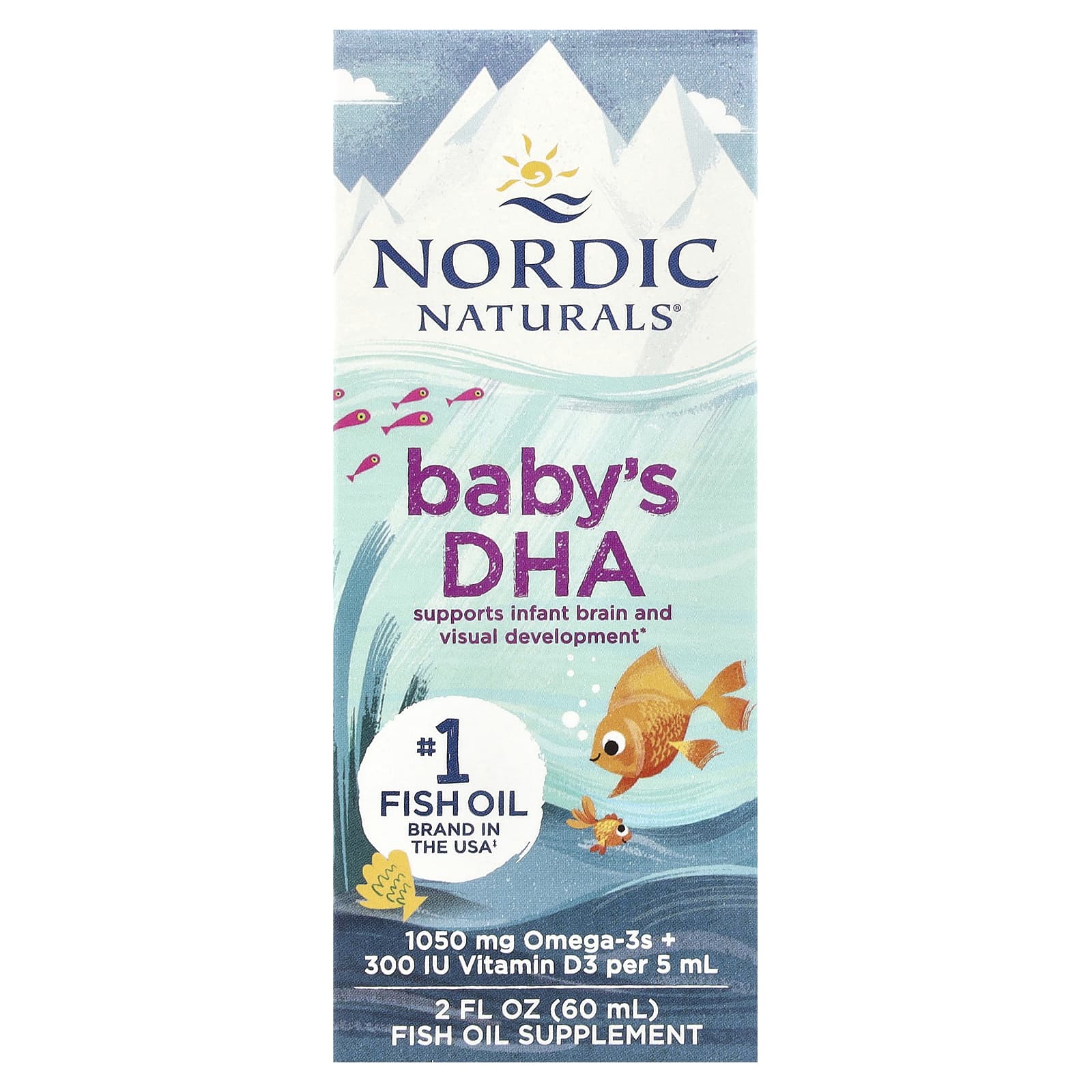 Nordic Naturals, Baby's DHA, 2 fl oz (60 ml) UPC 768990537875 | HiLife Vitamins