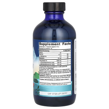 Nordic Naturals, Arctic Cod Liver Oil, Orange, 1,060 mg, 8 fl oz (237 ml) UPC 768990547850 | HiLife Vitamins