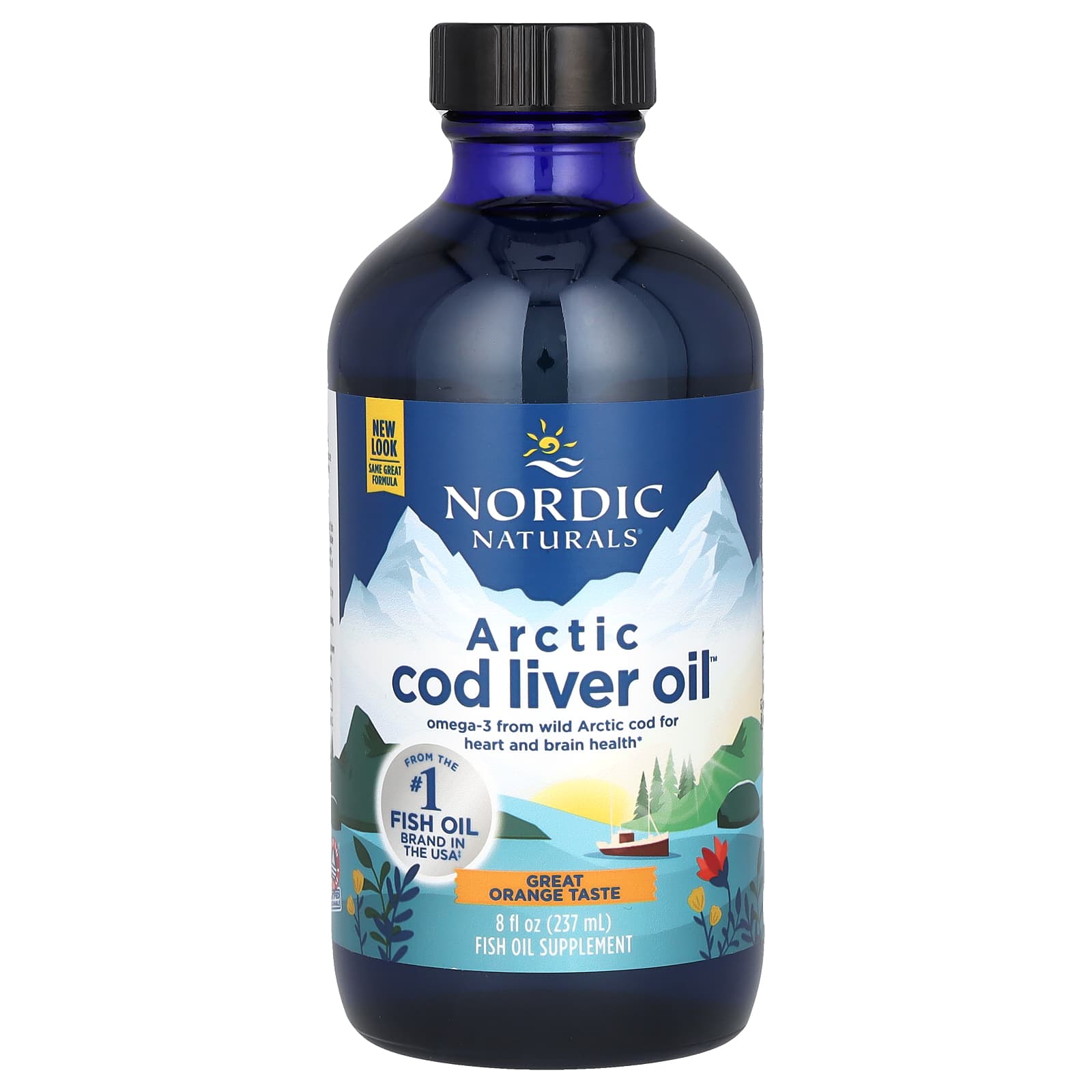 Nordic Naturals, Arctic Cod Liver Oil, Orange, 1,060 mg, 8 fl oz (237 ml) UPC 768990547850 | HiLife Vitamins