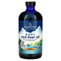 Nordic Naturals, Arctic Cod Liver Oil, Orange, 1,060 mg, 16 fl oz (473 ml) UPC 768990547874 | HiLife Vitamins