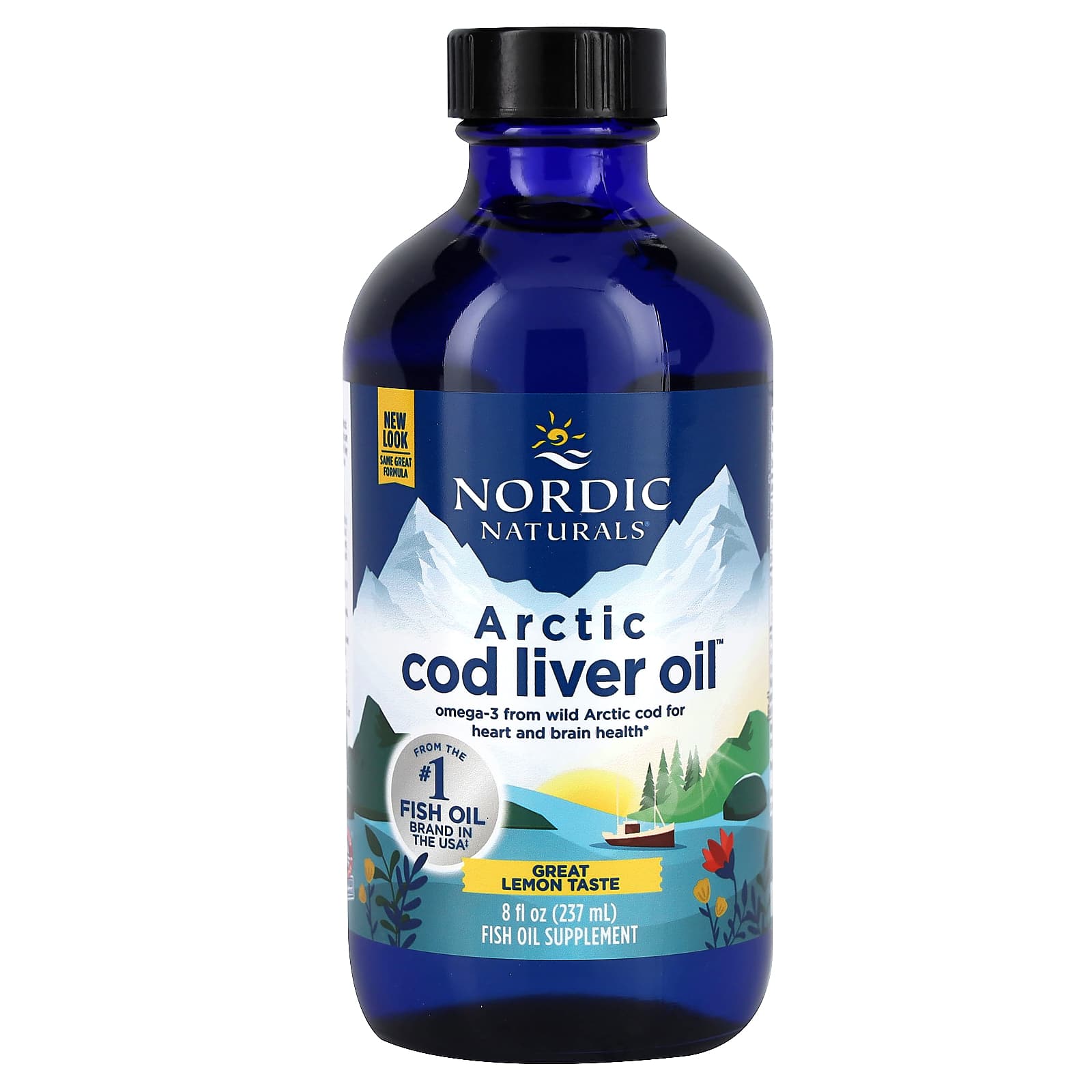 Nordic Naturals, Arctic Cod Liver Oil, Lemon, 1,060 mg, 8 fl oz (237 ml) UPC 768990587856 | HiLife Vitamins
