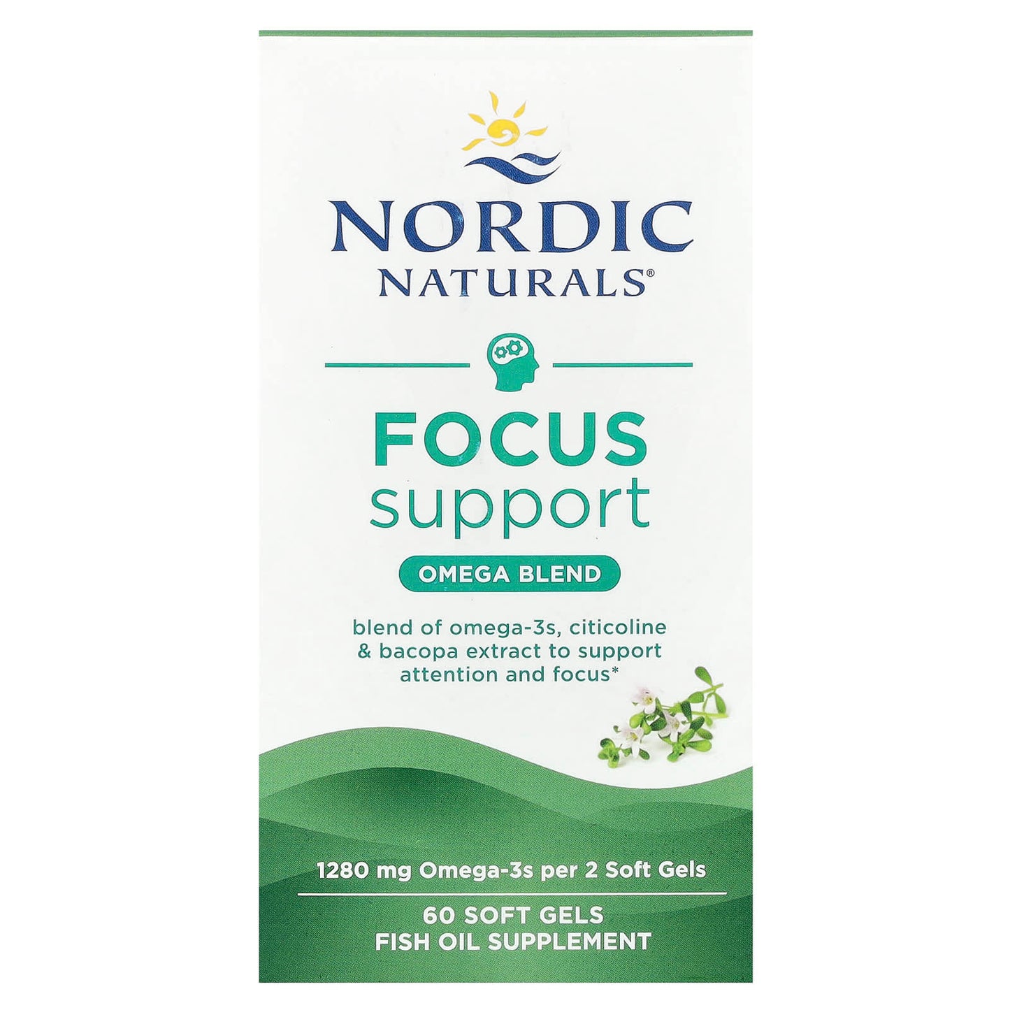 Nordic Naturals, Focus Support, Omega Blend, 60 Softgels UPC 768990018732 | HiLife Vitamins