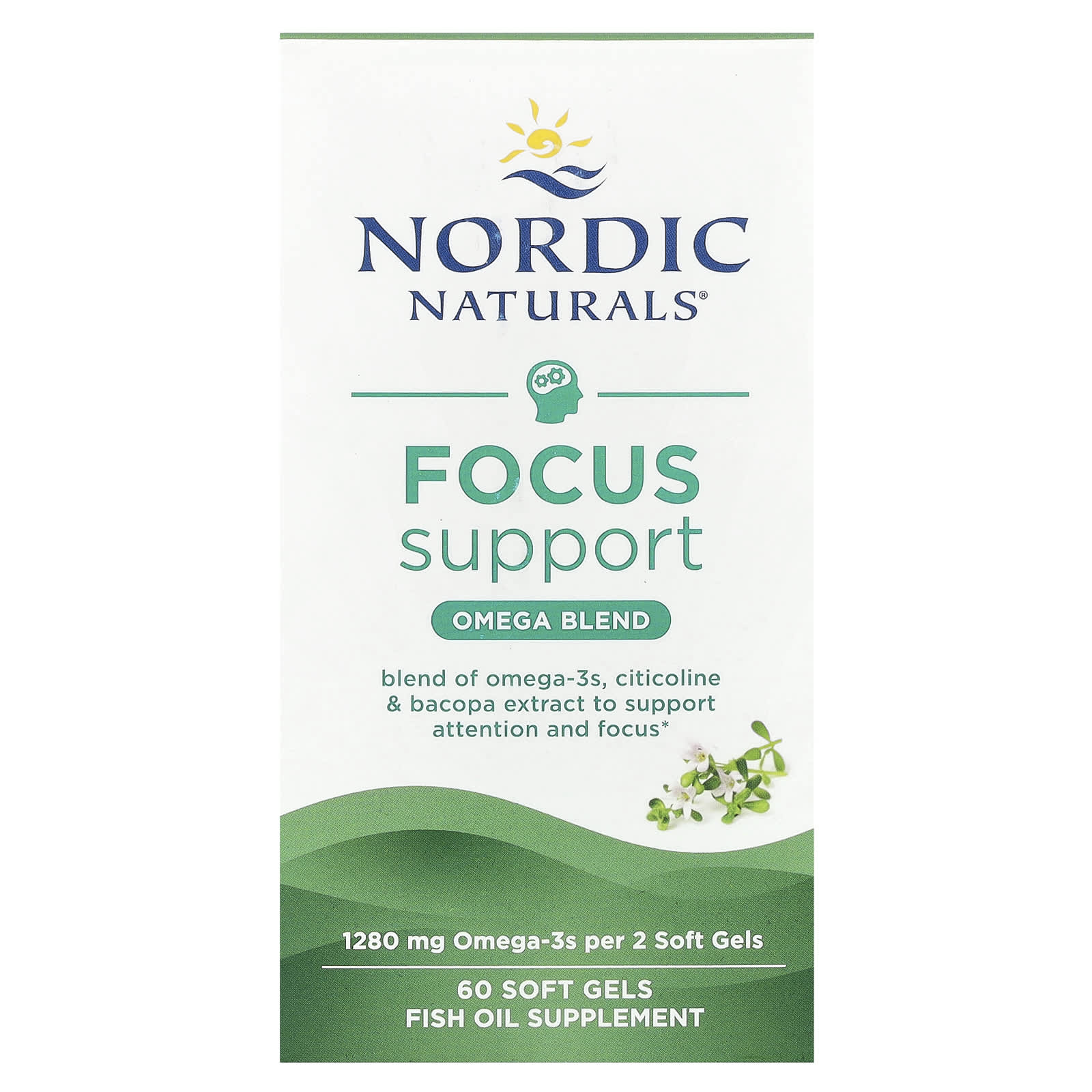 Nordic Naturals, Focus Support, Omega Blend, 60 Softgels UPC 768990018732 | HiLife Vitamins
