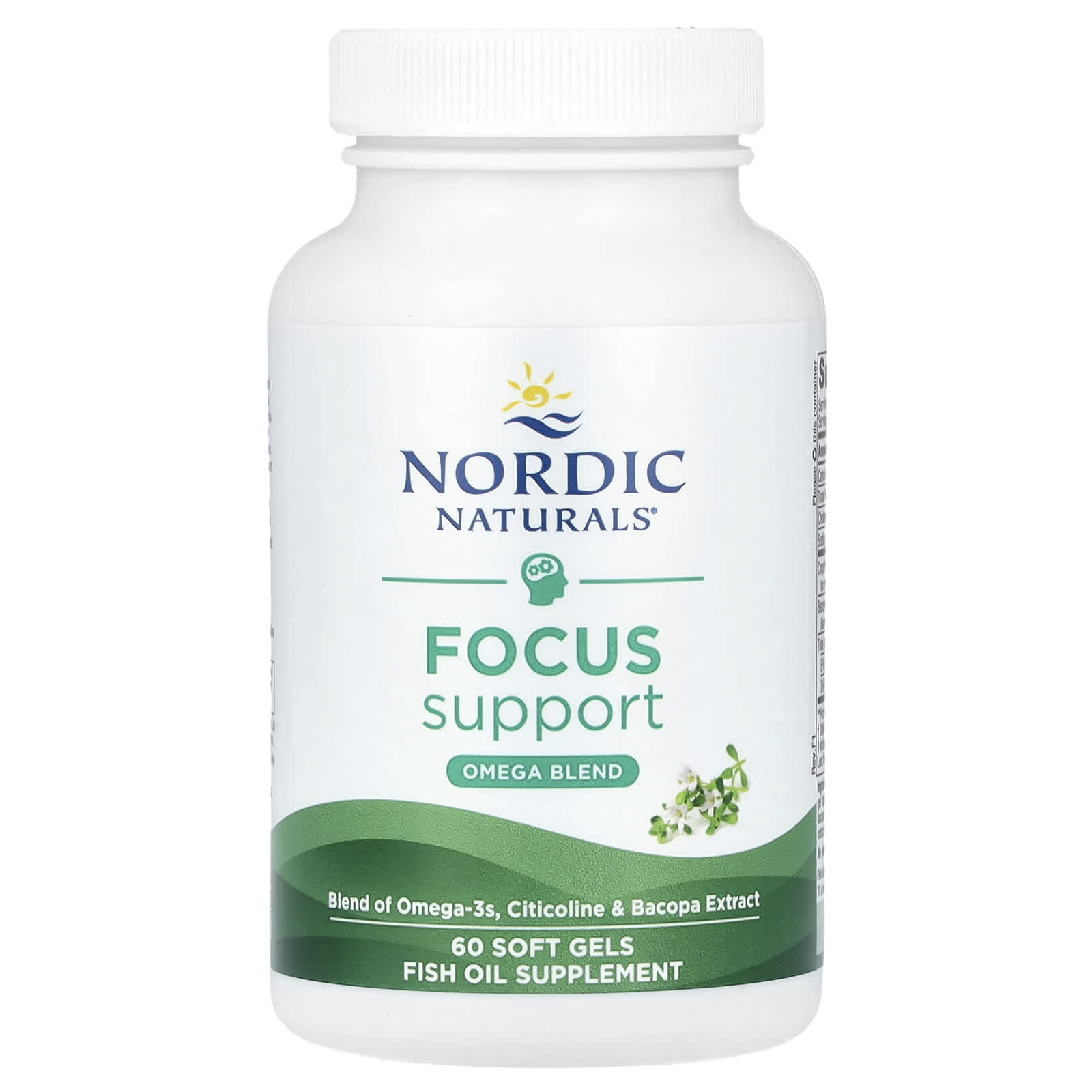 Nordic Naturals, Focus Support, Omega Blend, 60 Softgels UPC 768990018732 | HiLife Vitamins