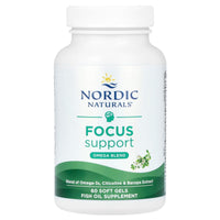 Nordic Naturals, Focus Support, Omega Blend, 60 Softgels UPC 768990018732 | HiLife Vitamins
