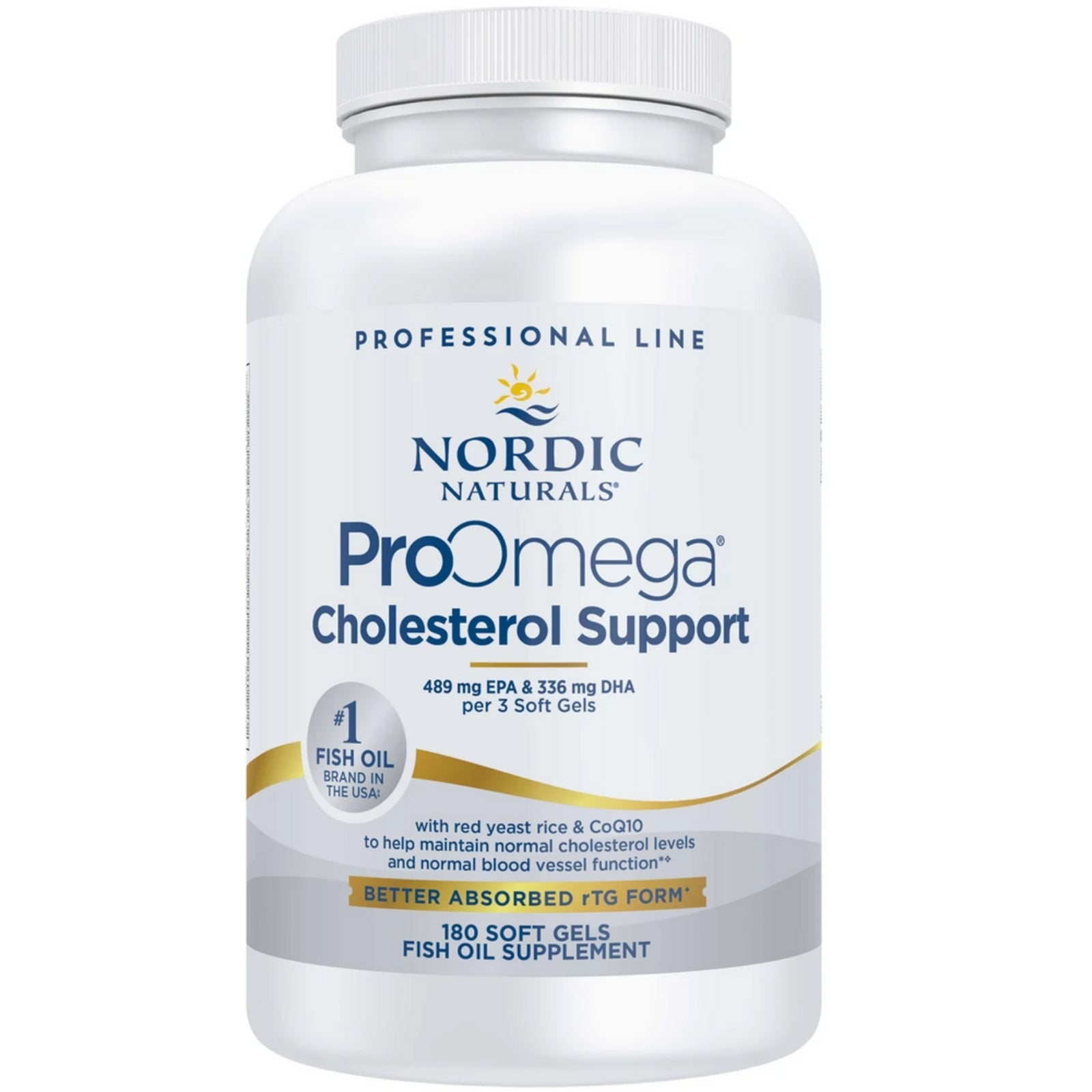Nordic Naturals, ProOmega® Cholesterol Support, 180 Softgels UPC 768990141607 | HiLife Vitamins