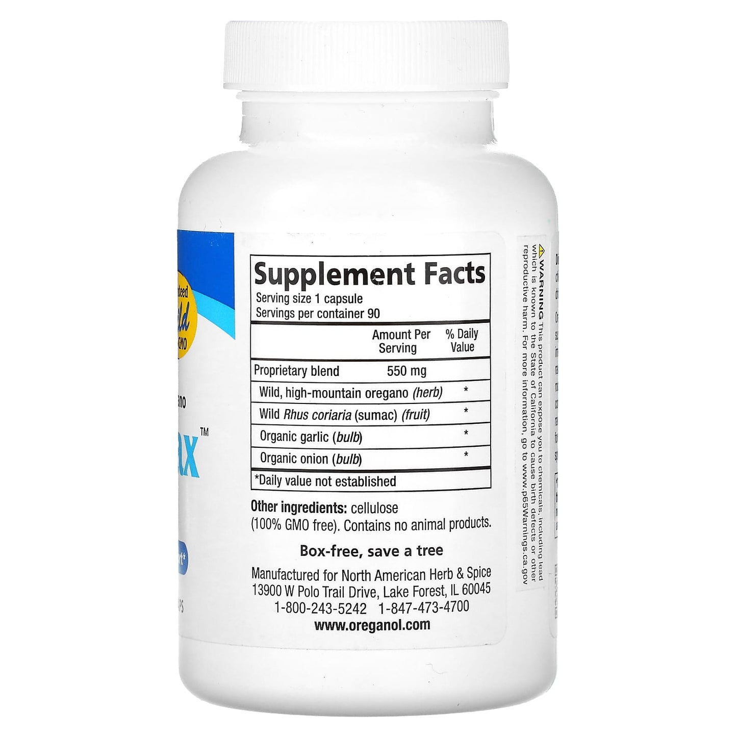 North American Herb, Oregamax, 90 Capsules UPC 635824000044 | Hilife Vitamins