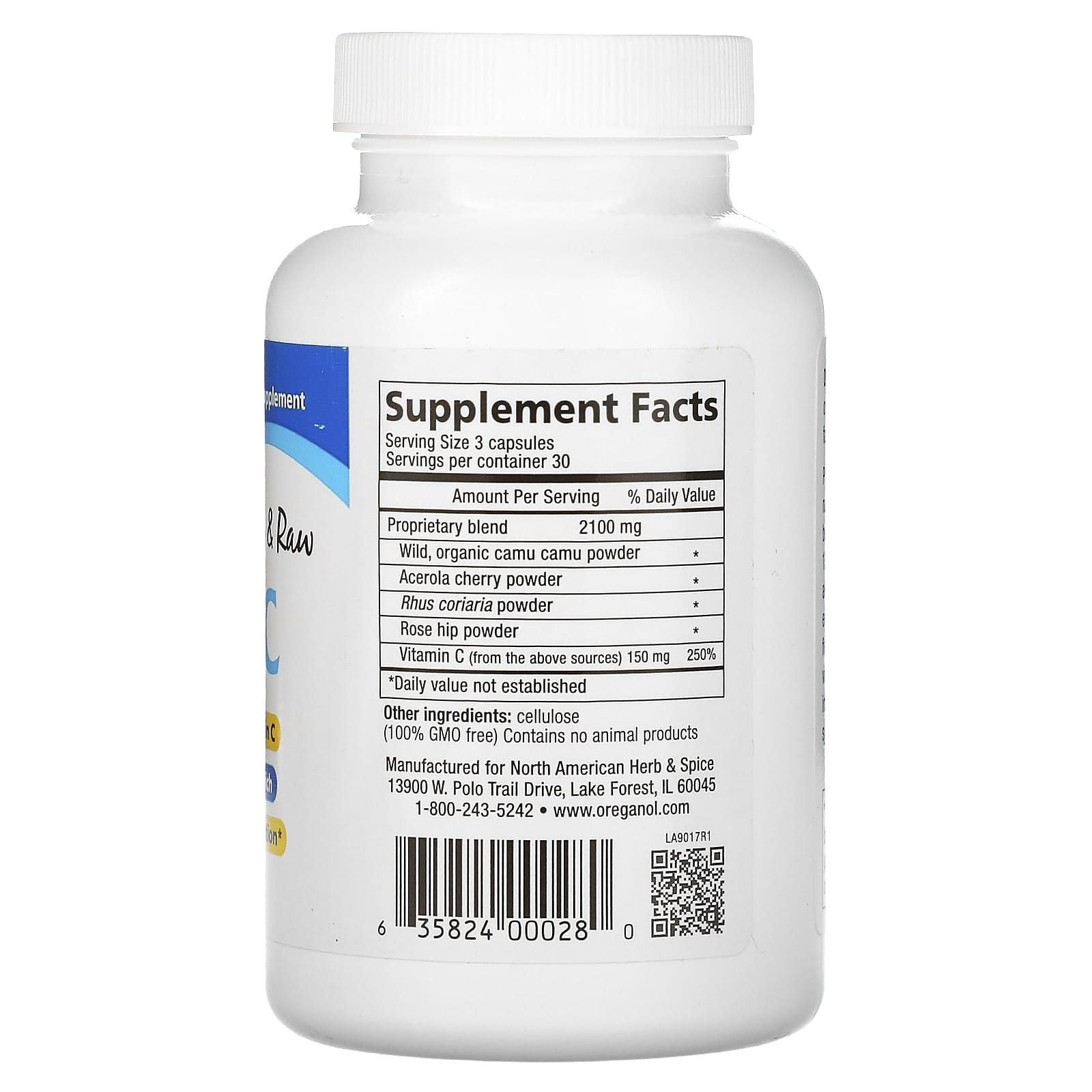 North American Herb, Purely-C, 90 Capsules UPC 635824000280 | Hilife Vitamins