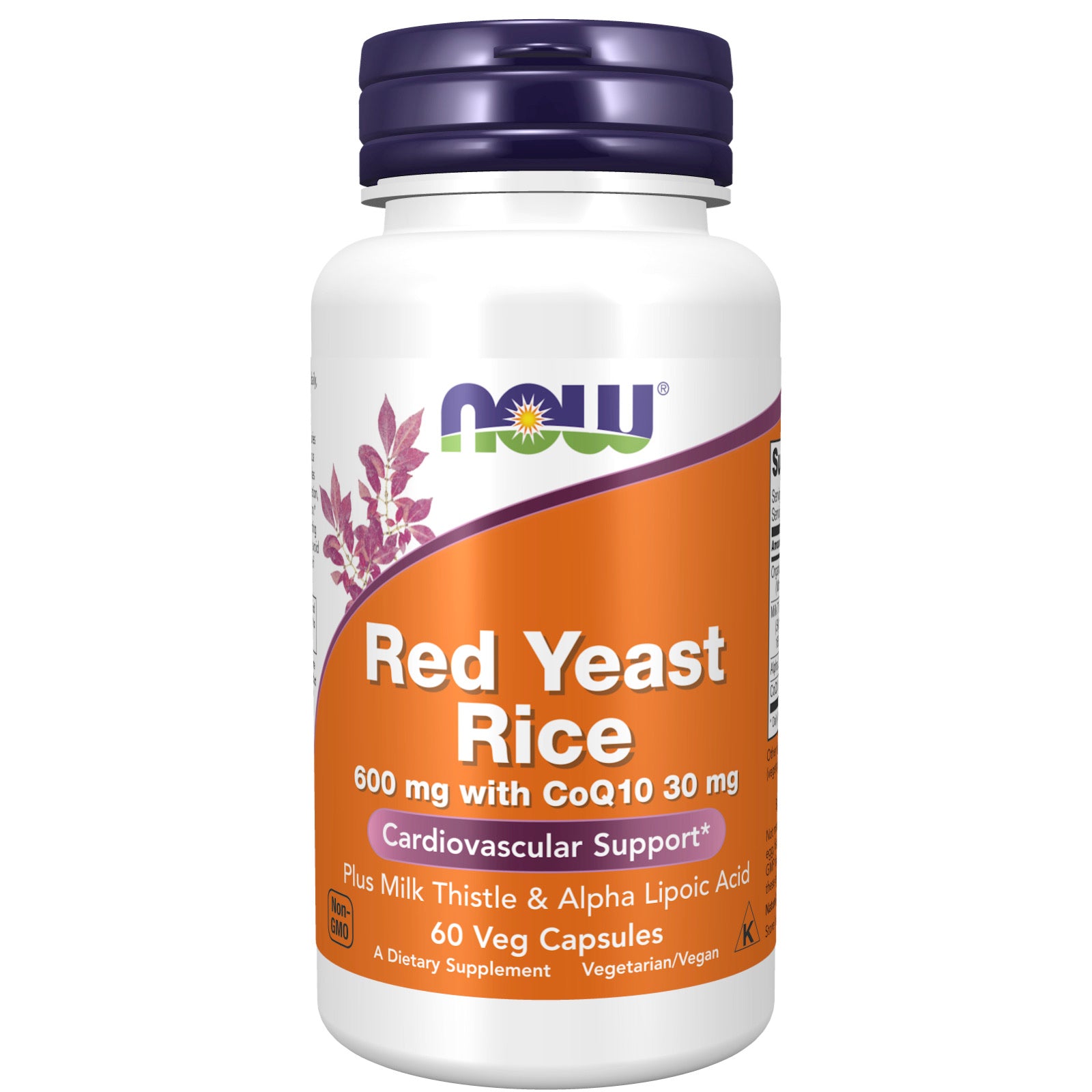 Now Foods, Red Rice Yeast Extract 1200mg W/Coq10 60mg-Alpha Lipoic Acid 100mg -Silymarin 210mg, 60 Veg Capsules UPC 733739033215 | HiLife Vitamins