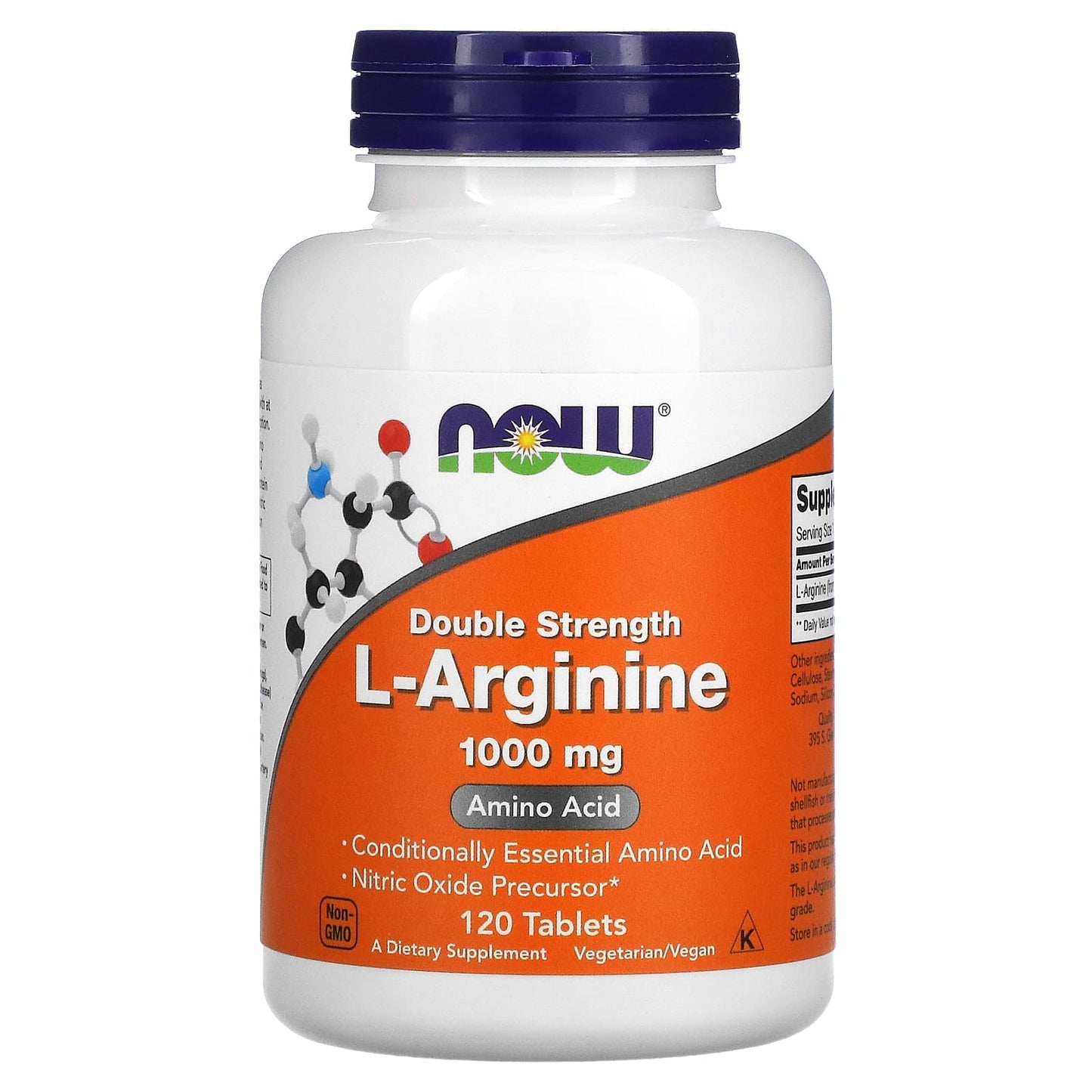 Now Foods, L-Arginine, 1,000 mg, 120 Tablets UPC 733739000354 | HiLife Vitamins