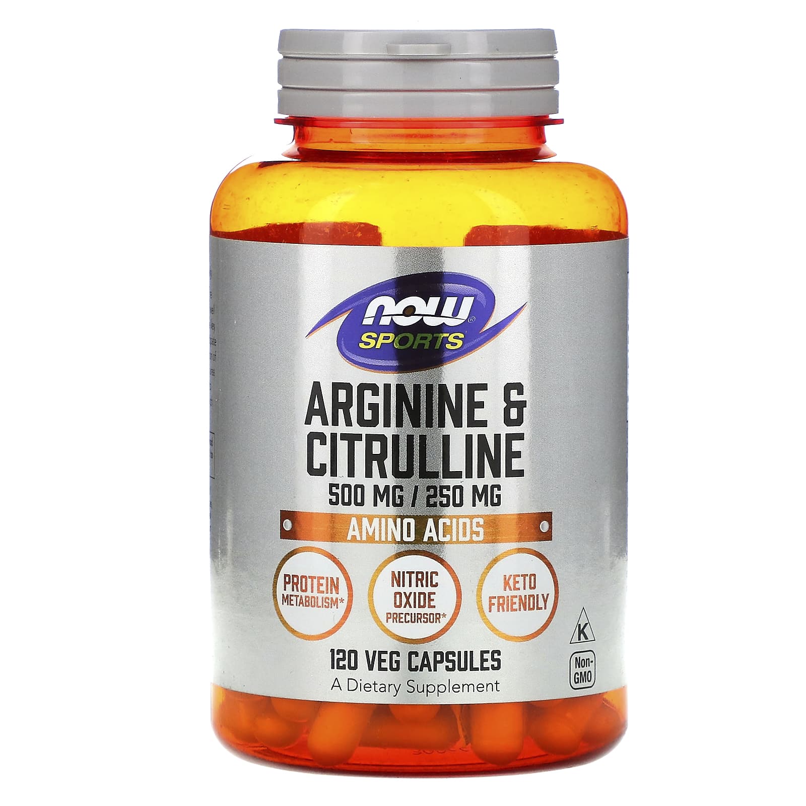Now Foods, Arginine 500 Mg Citrulline 250 Mg, 120 Vegetarian Capsules UPC 733739000378 | HiLife Vitamins